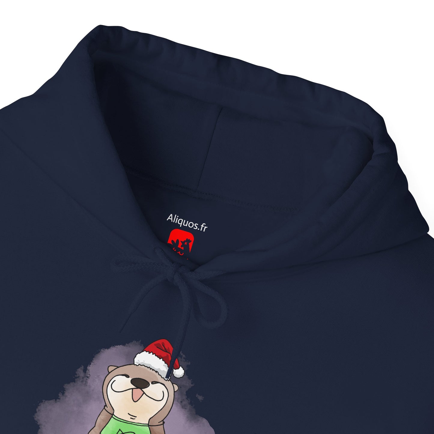 Sweat à capuche unisexe - Loutre de Noël 2 