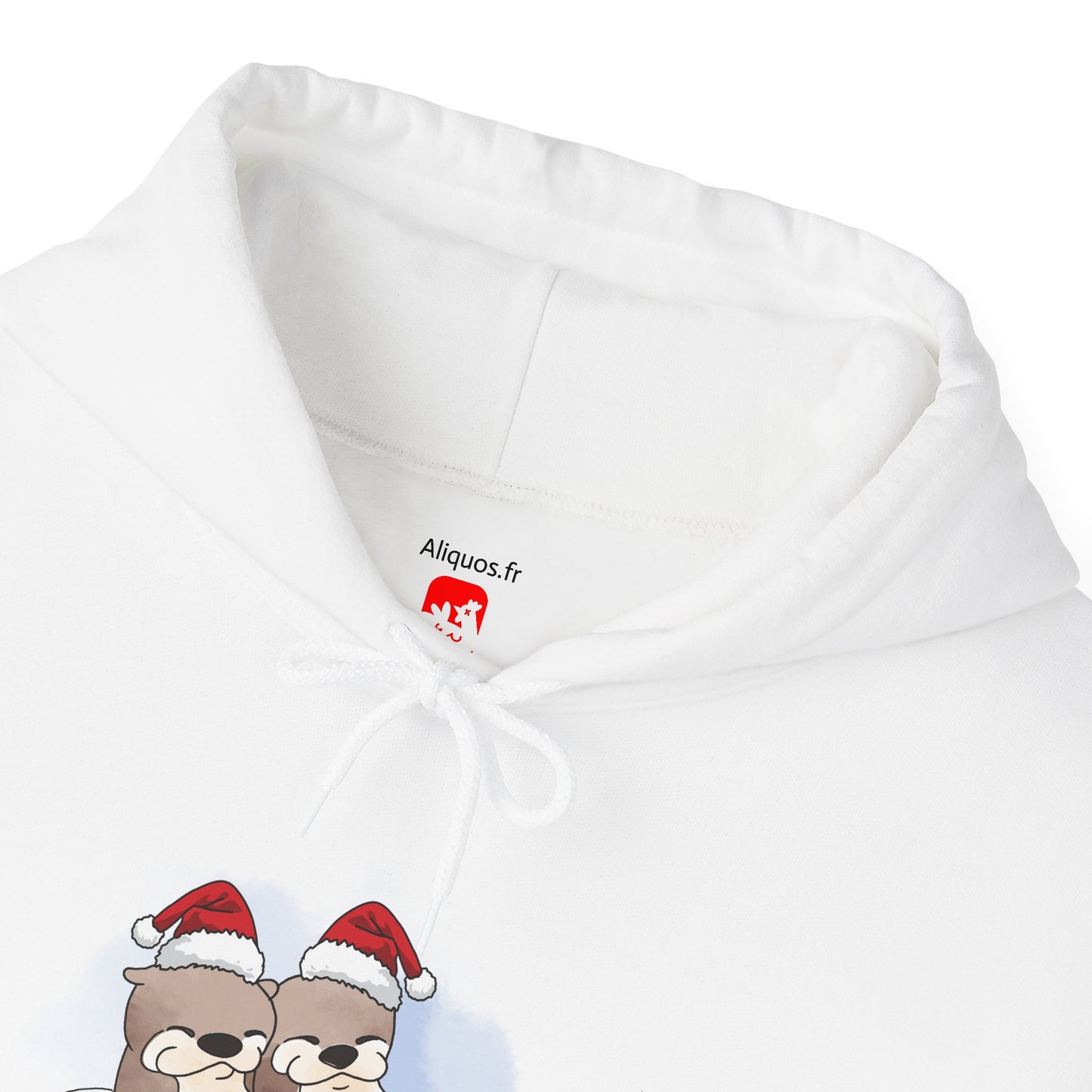 Sweat à capuche unisexe - Loutre de Noël 8 