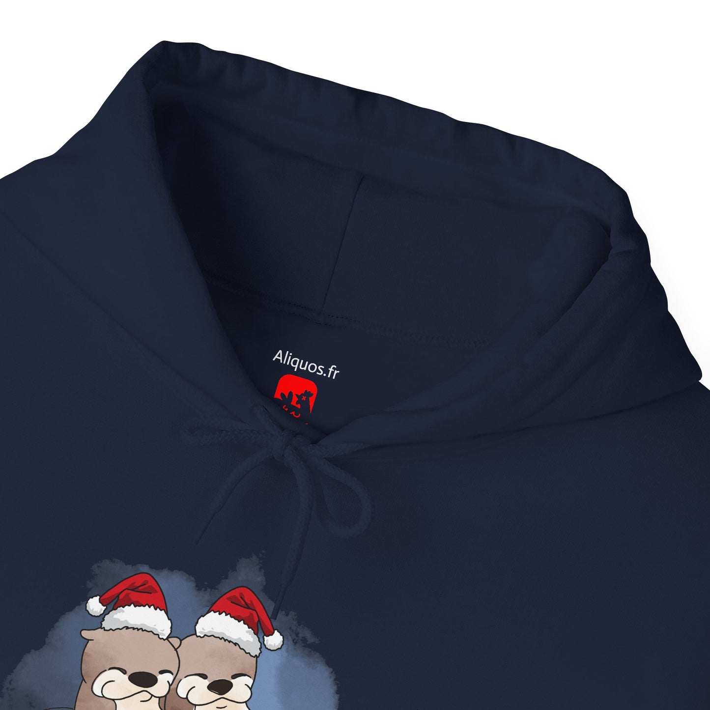 Sweat à capuche unisexe - Loutre de Noël 8 