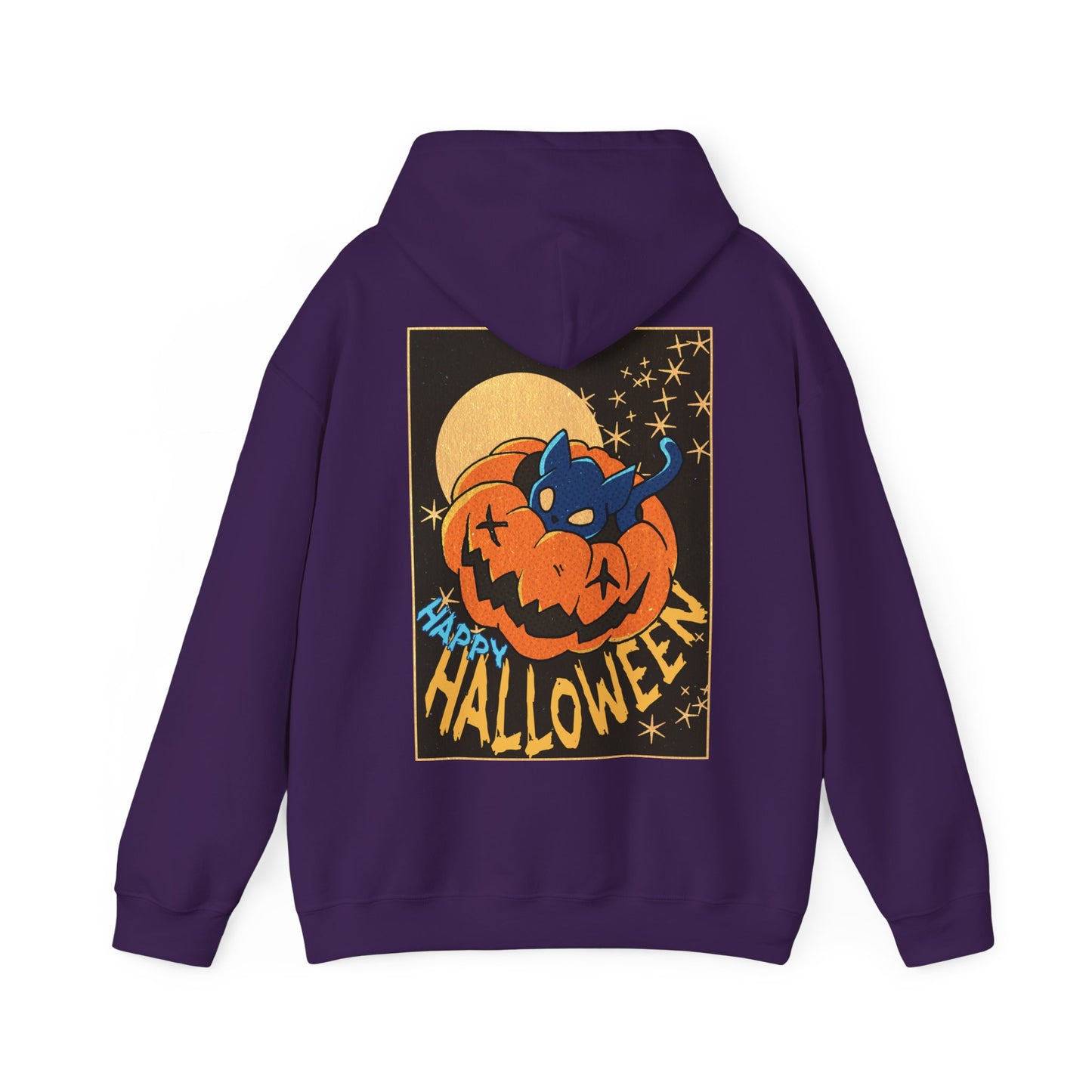 Sweat à capuche unisexe - Motif « Kitty Pumpkin » 
