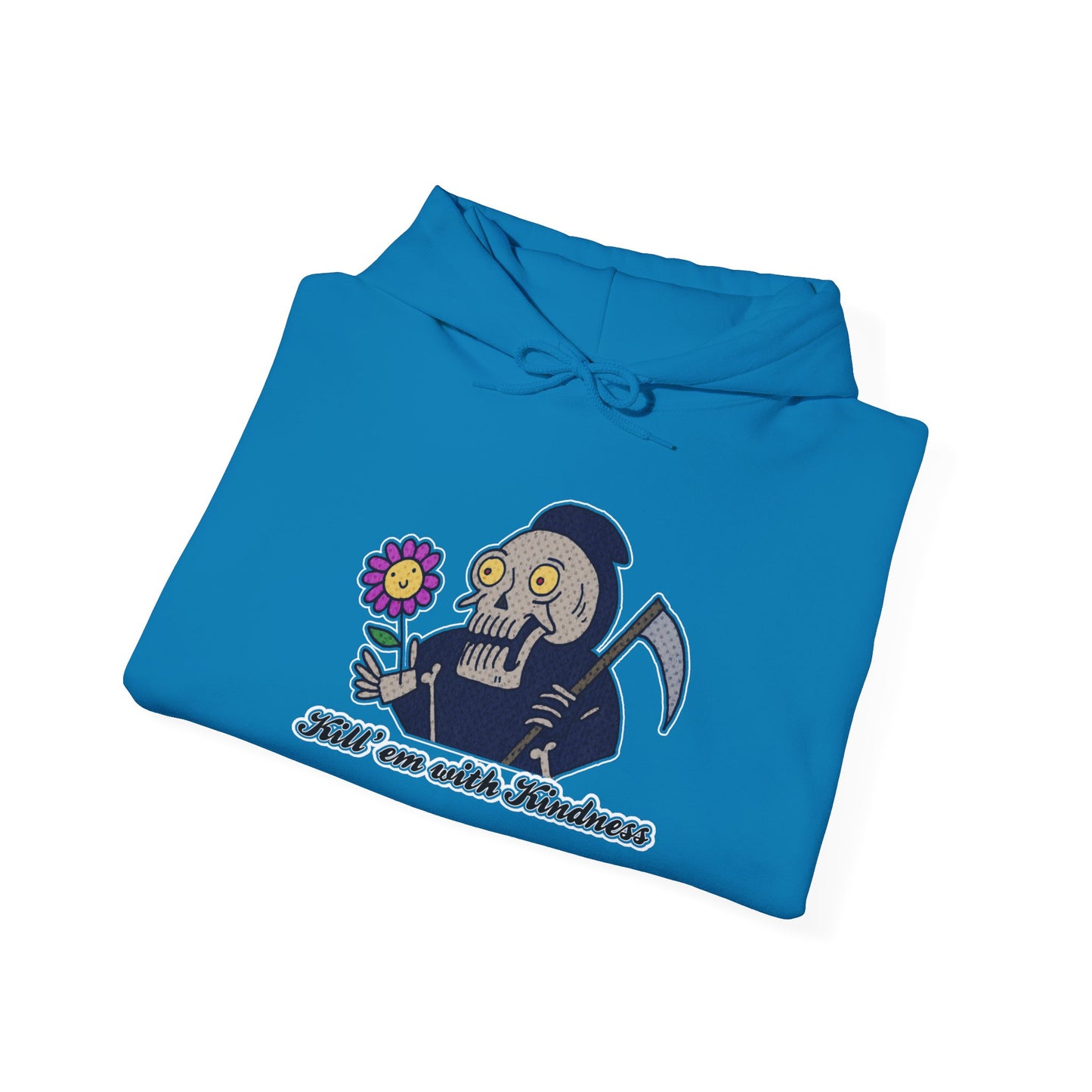 Unisex Hooded Sweatshirt -  Kill 'Em With Kindness Design - ALIQUOS