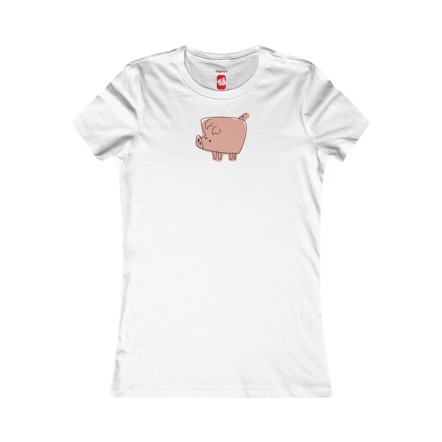Blocky Piggy Women's fitted Tee - ALIQUOS