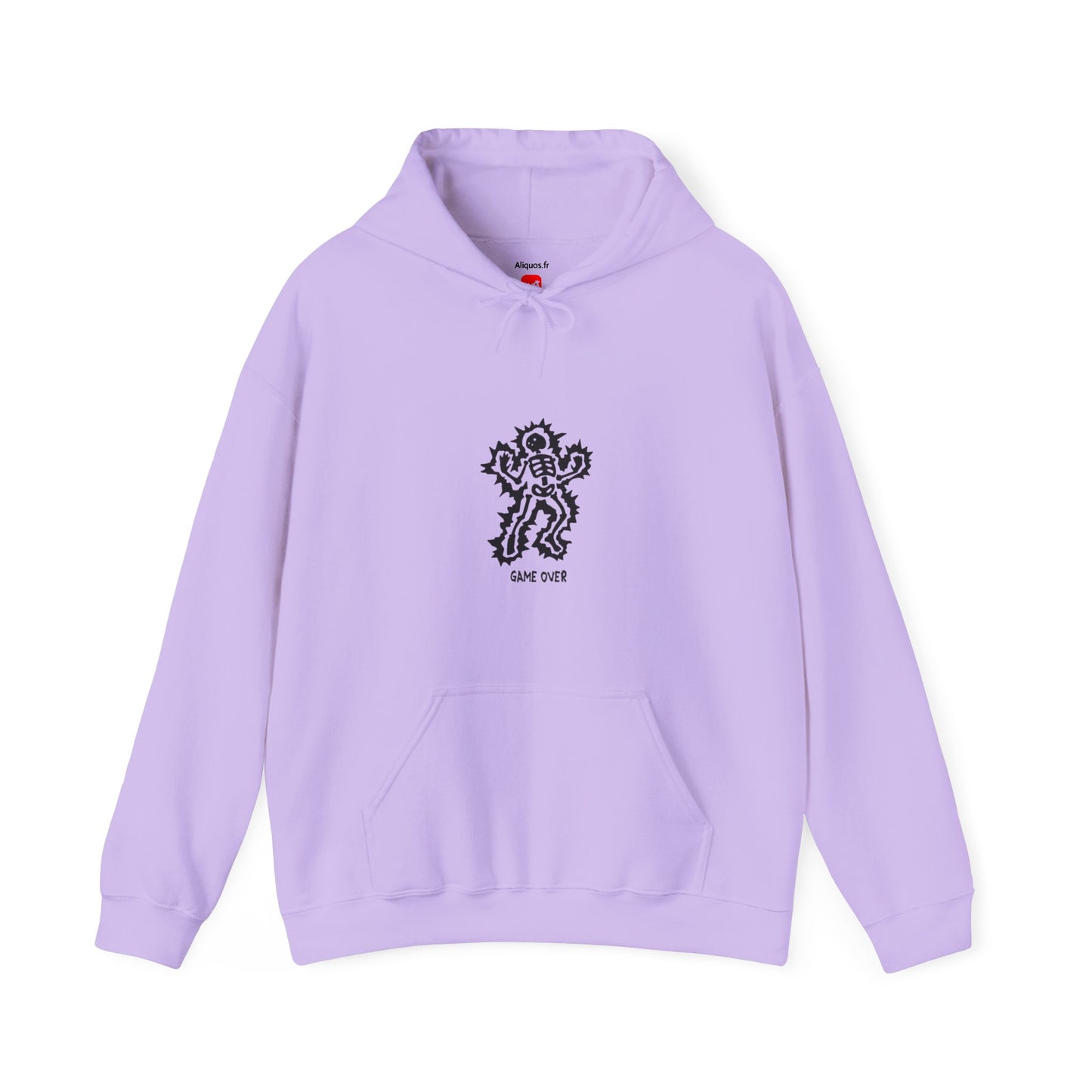 Unisex Hooded Sweatshirt - Halloween Skeleton 'Game Over' Design - ALIQUOS