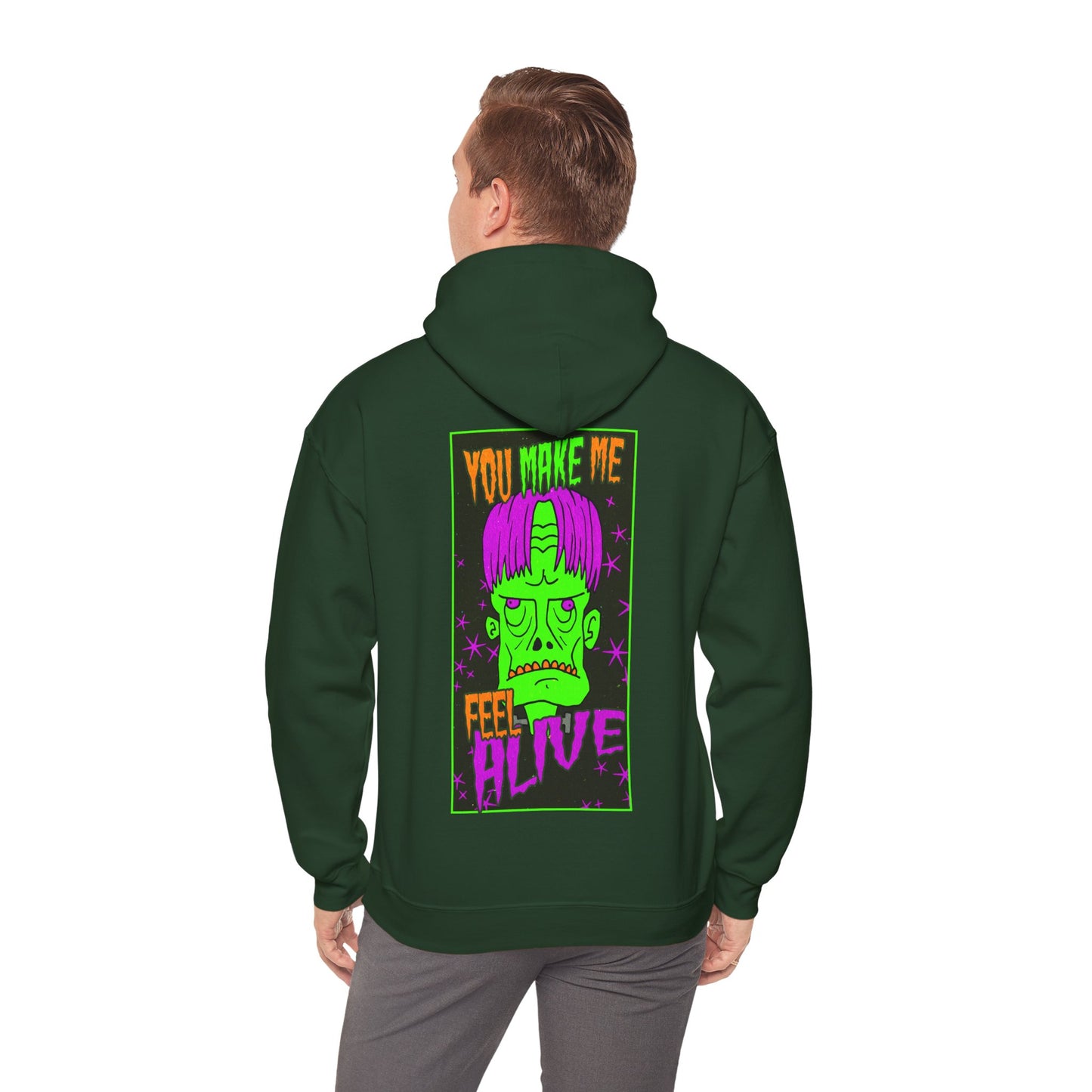Unisex Hooded Sweatshirt - Frankenstein Monster Design - ALIQUOS