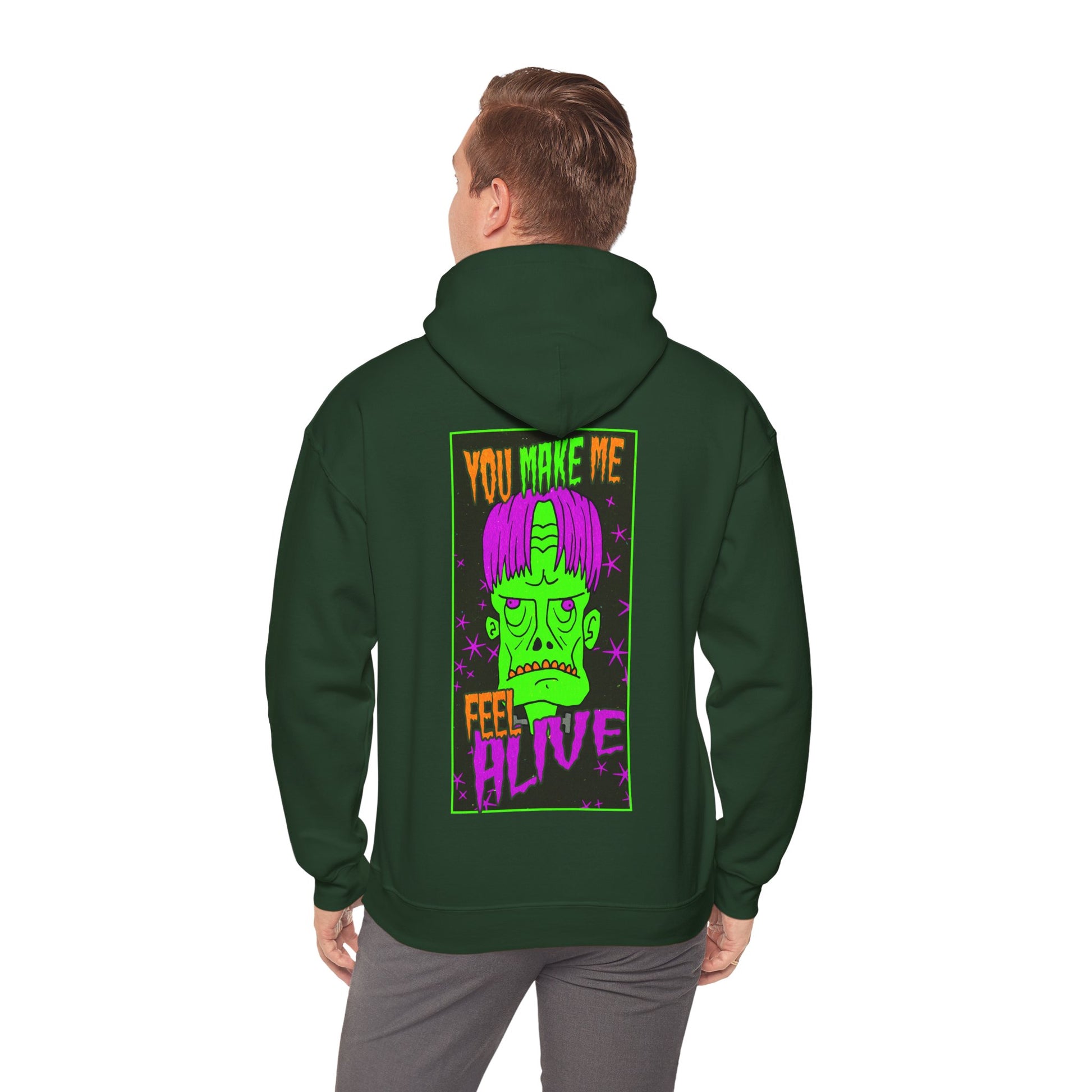 Unisex Hooded Sweatshirt - Frankenstein Monster Design - ALIQUOS