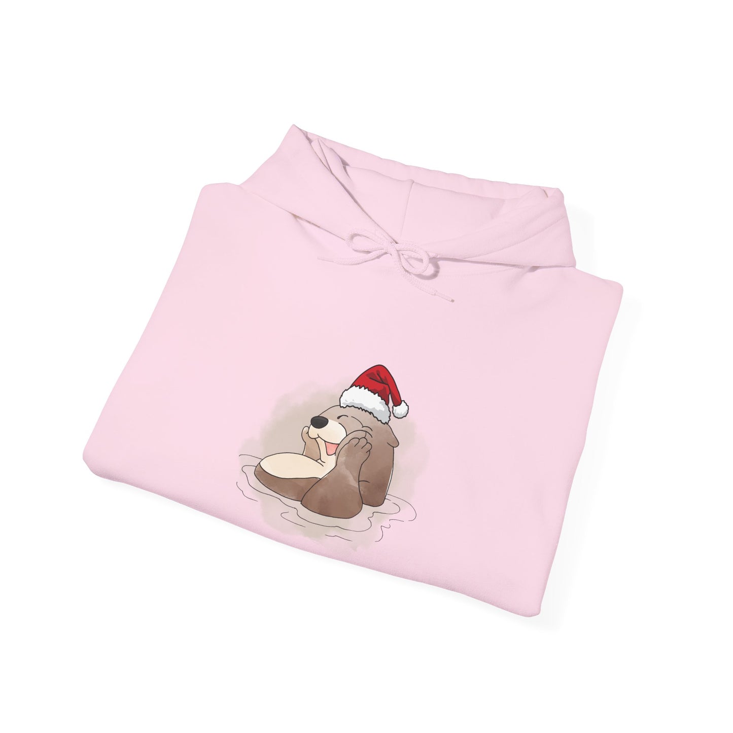 Sweat à capuche unisexe - Loutre de Noël 7 