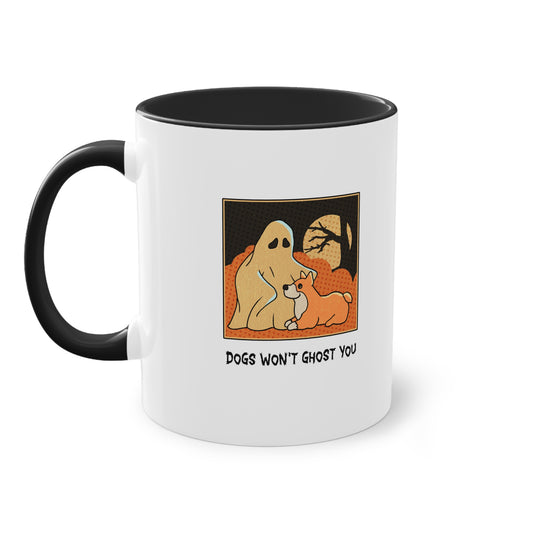 Two Tone Mug - 'Dogs Won't Ghost You' - ALIQUOS