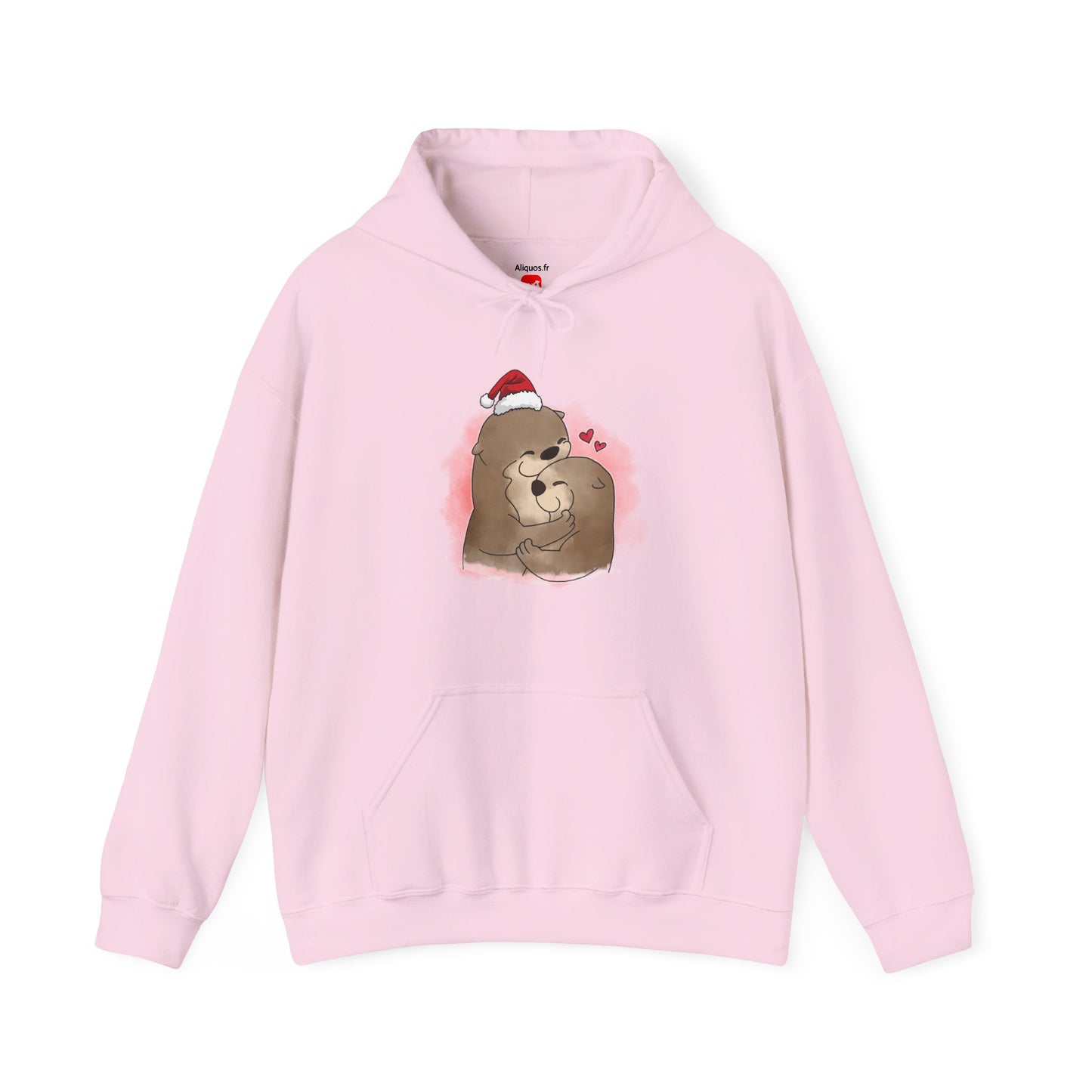 Sweat à capuche unisexe - Loutre de Noël 11 