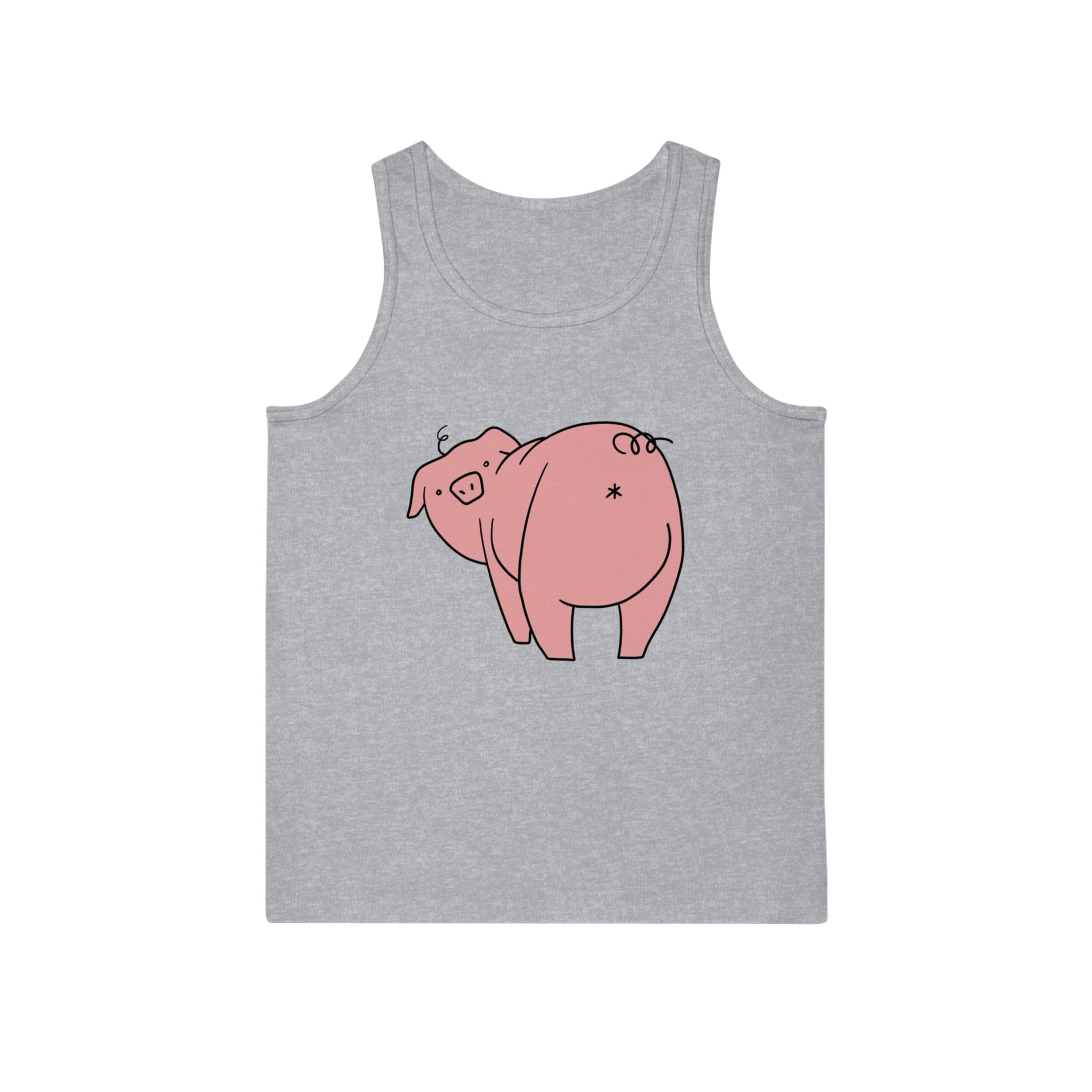 Piggy Rear Unisex Softstyle Tank Top - ALIQUOS