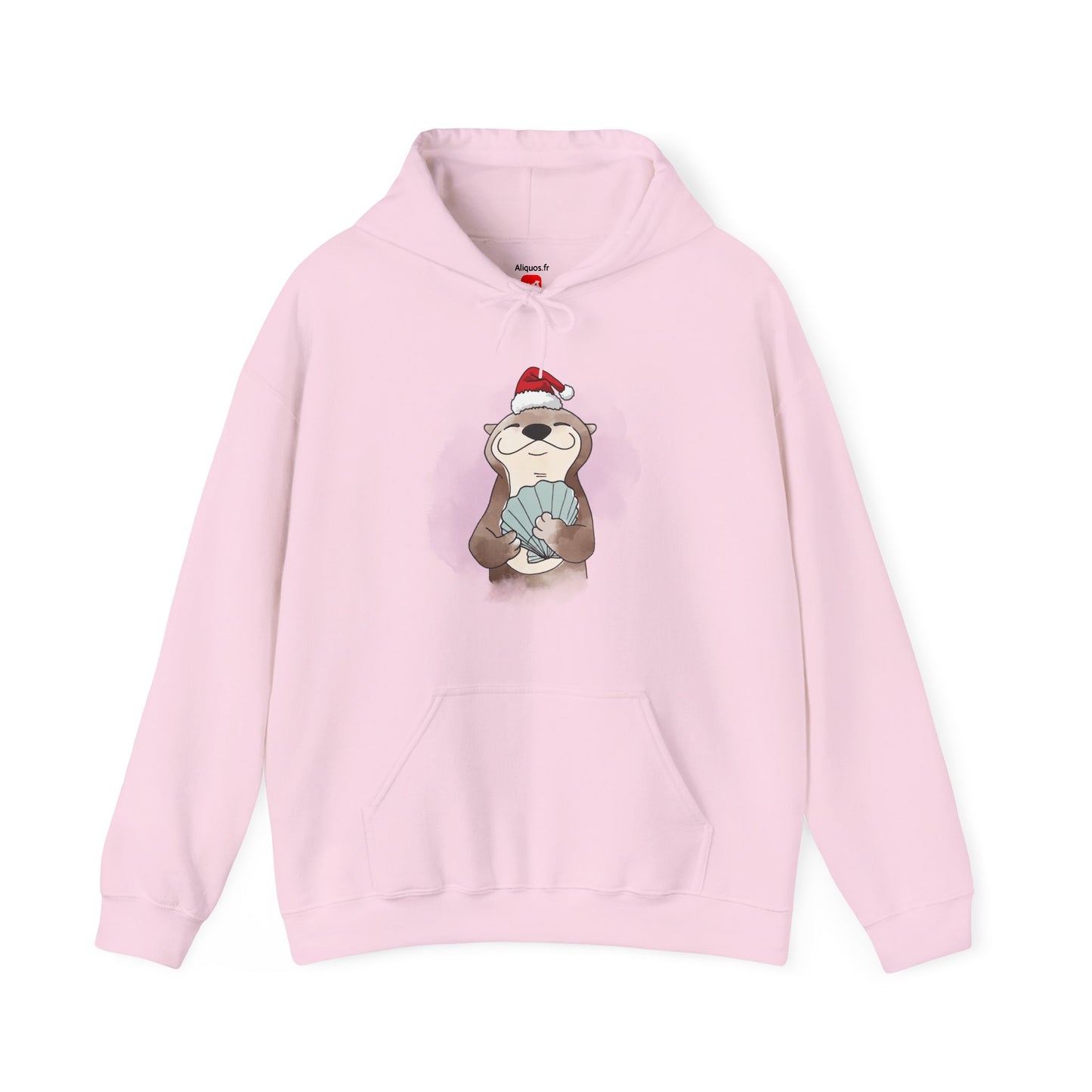 Sweat à capuche unisexe - Loutre de Noël 3 