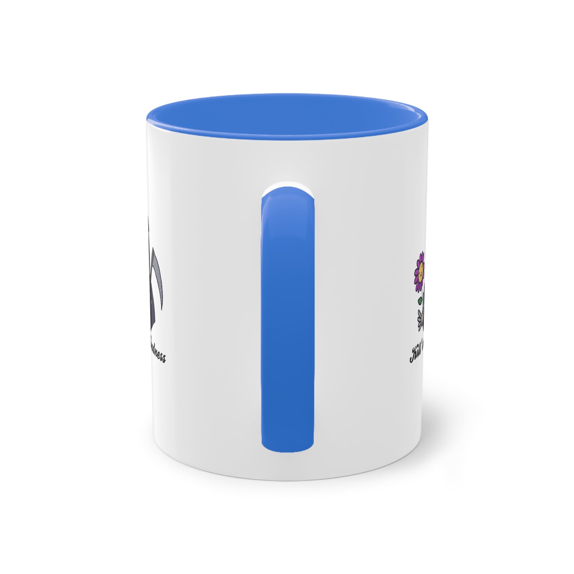 Two Tone Mug - Kill 'Em With Kindness Design - ALIQUOS