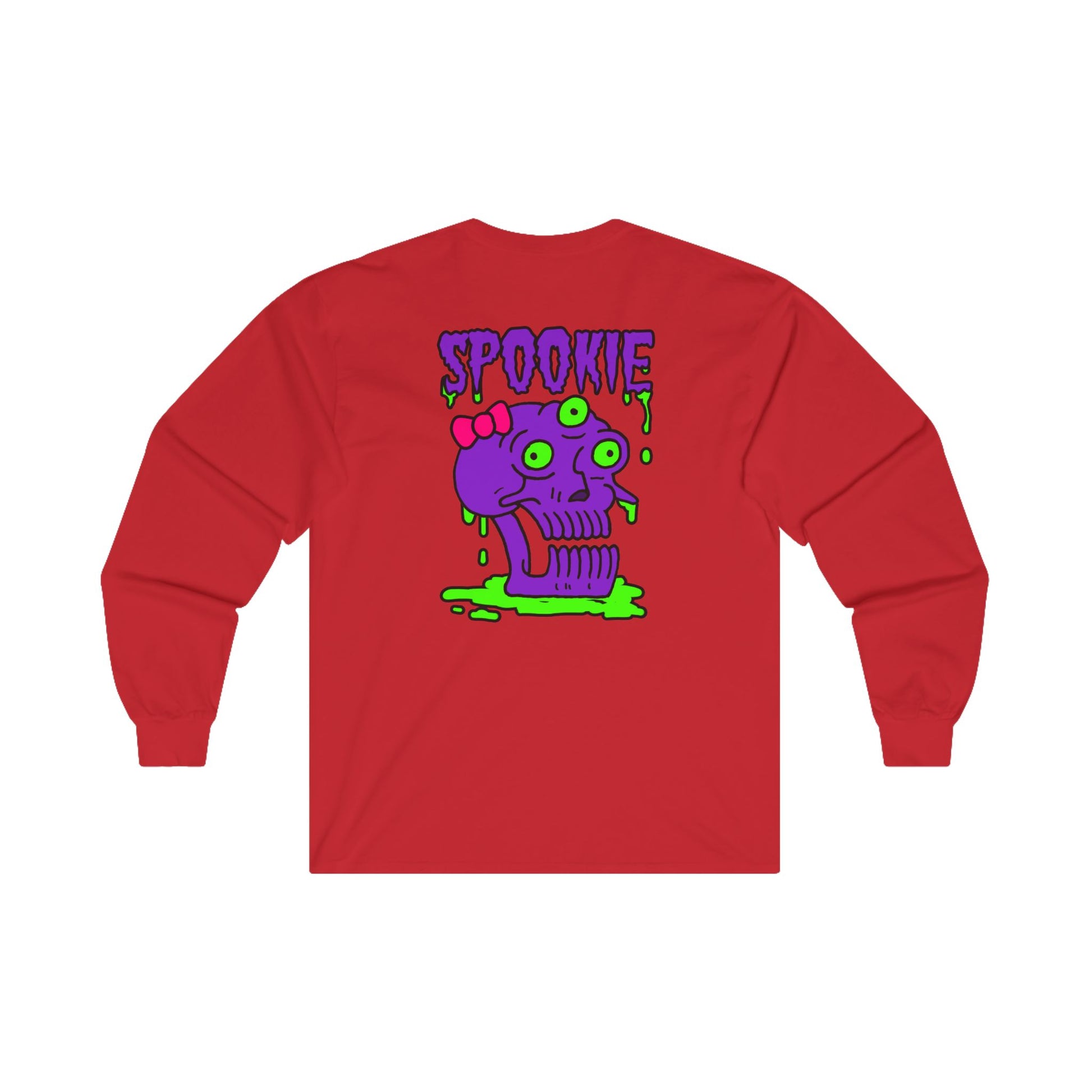Long Sleeve Tee - Three-Eyed Skull 'Spookie' Design - ALIQUOS