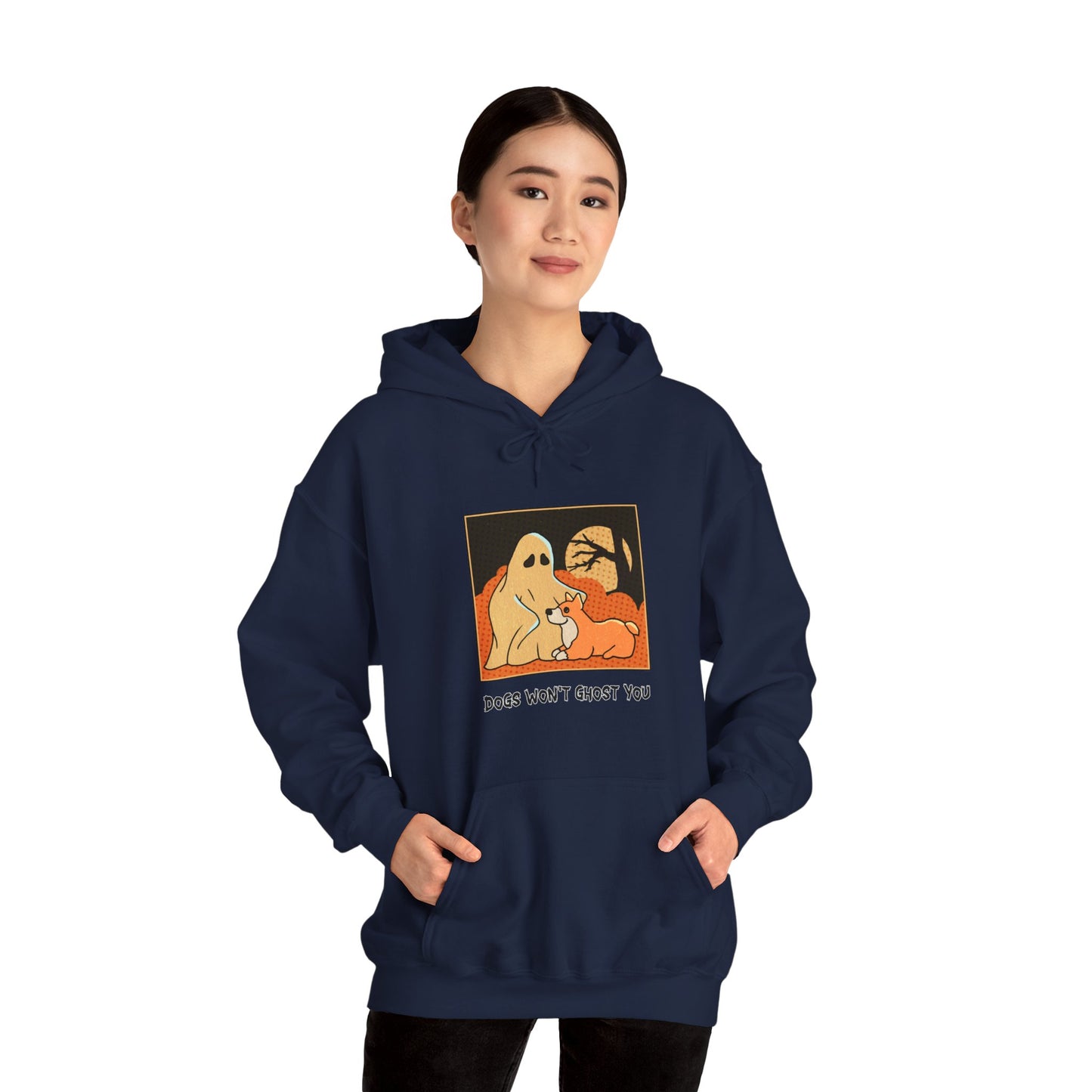 Unisex Hooded Sweatshirt -  'Dogs Won't Ghost You' - ALIQUOS