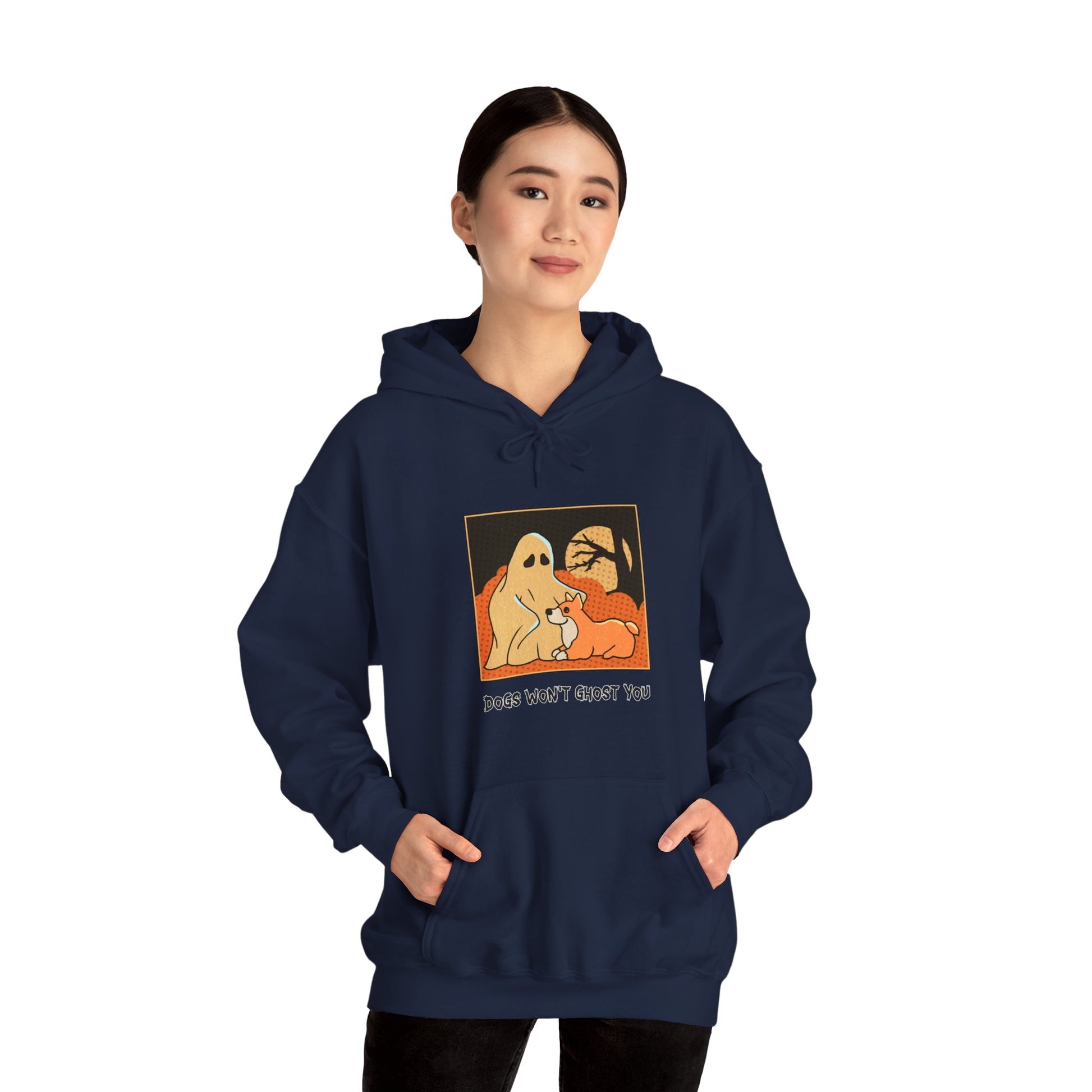 Unisex Hooded Sweatshirt -  'Dogs Won't Ghost You' - ALIQUOS