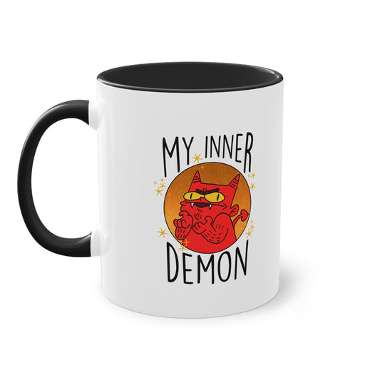 Zweifarbige Tasse – Design „Mein innerer Dämon“ 