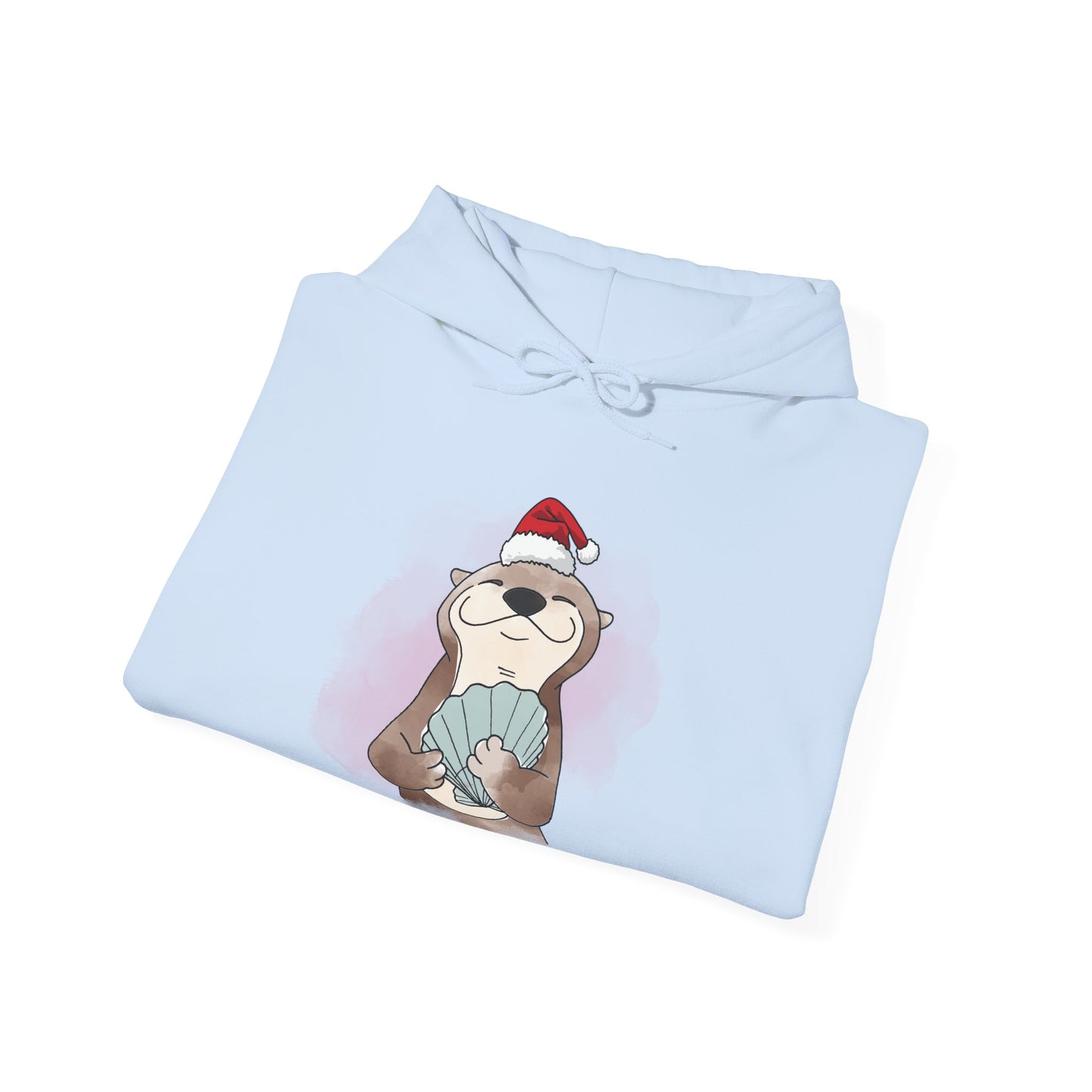 Sweat à capuche unisexe - Loutre de Noël 3 