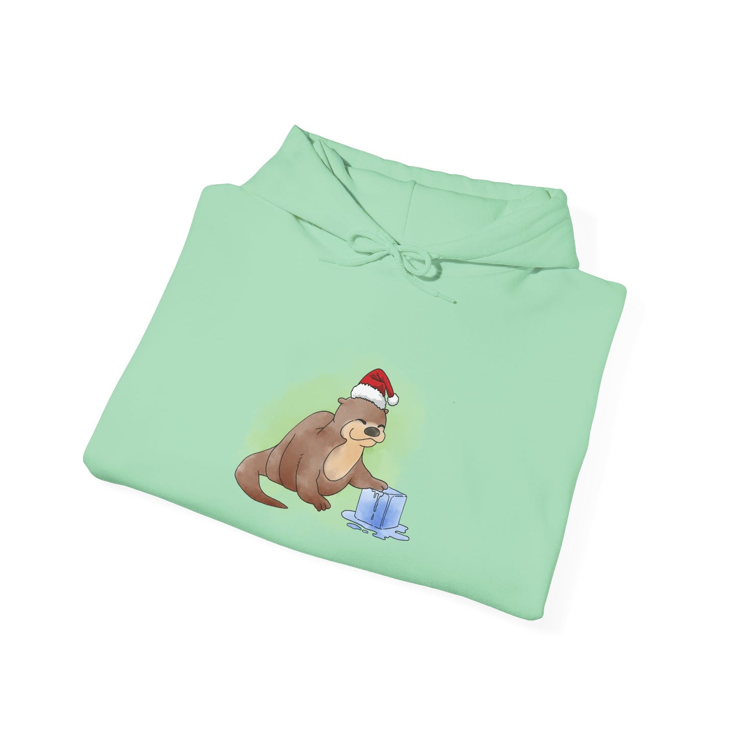 Sweat à capuche unisexe - Loutre de Noël 9 