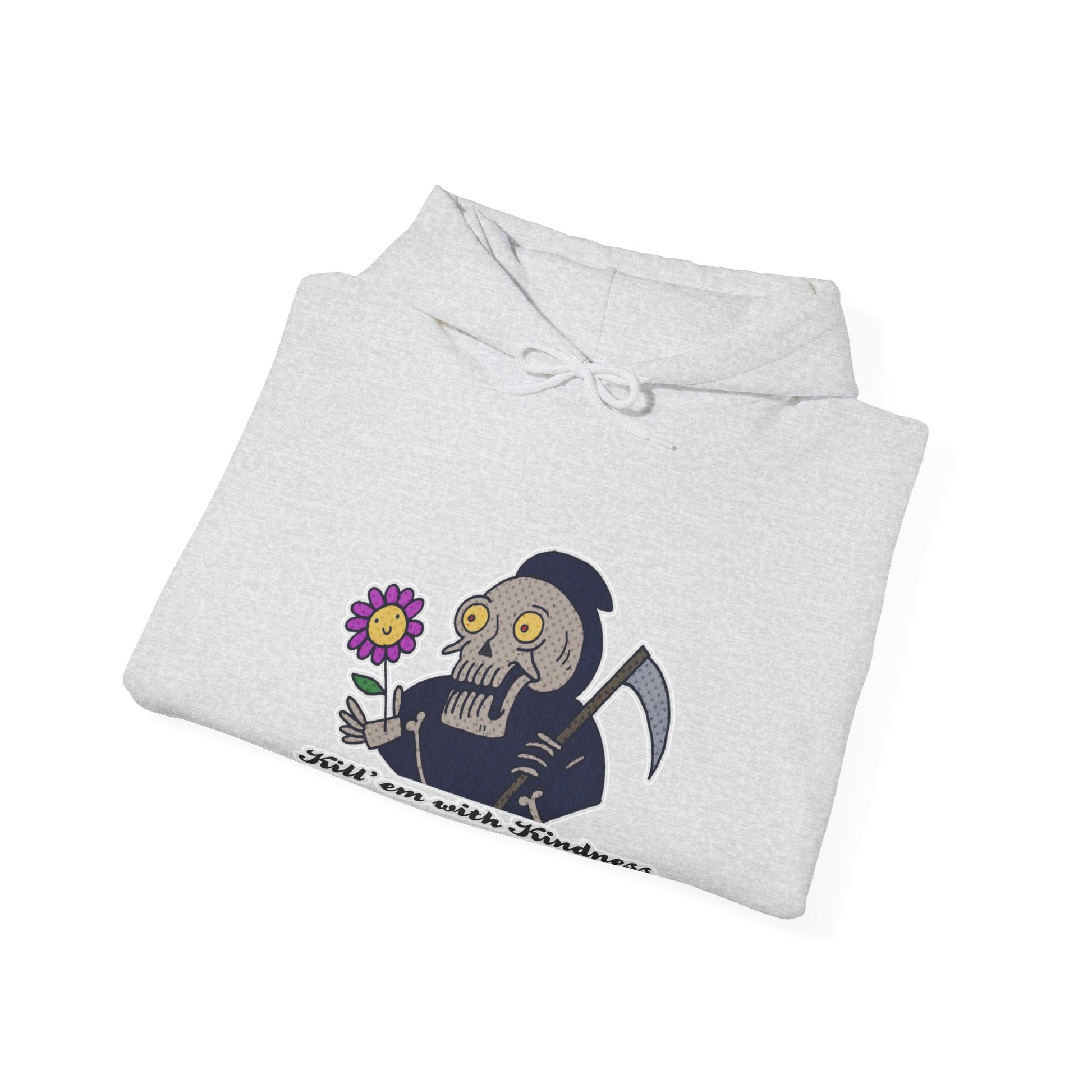 Unisex Hooded Sweatshirt -  Kill 'Em With Kindness Design - ALIQUOS
