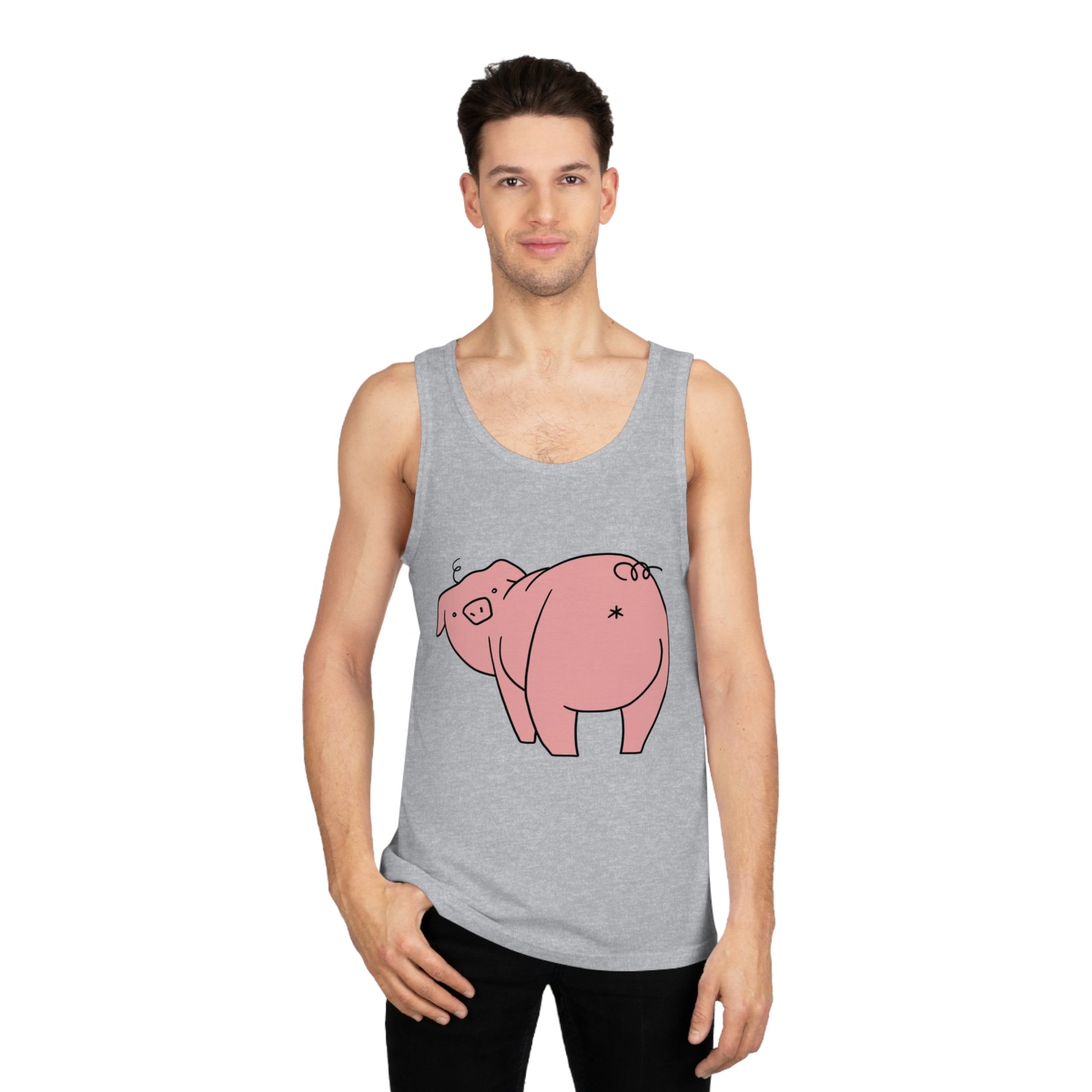 Piggy Rear Unisex Softstyle Tank Top - ALIQUOS