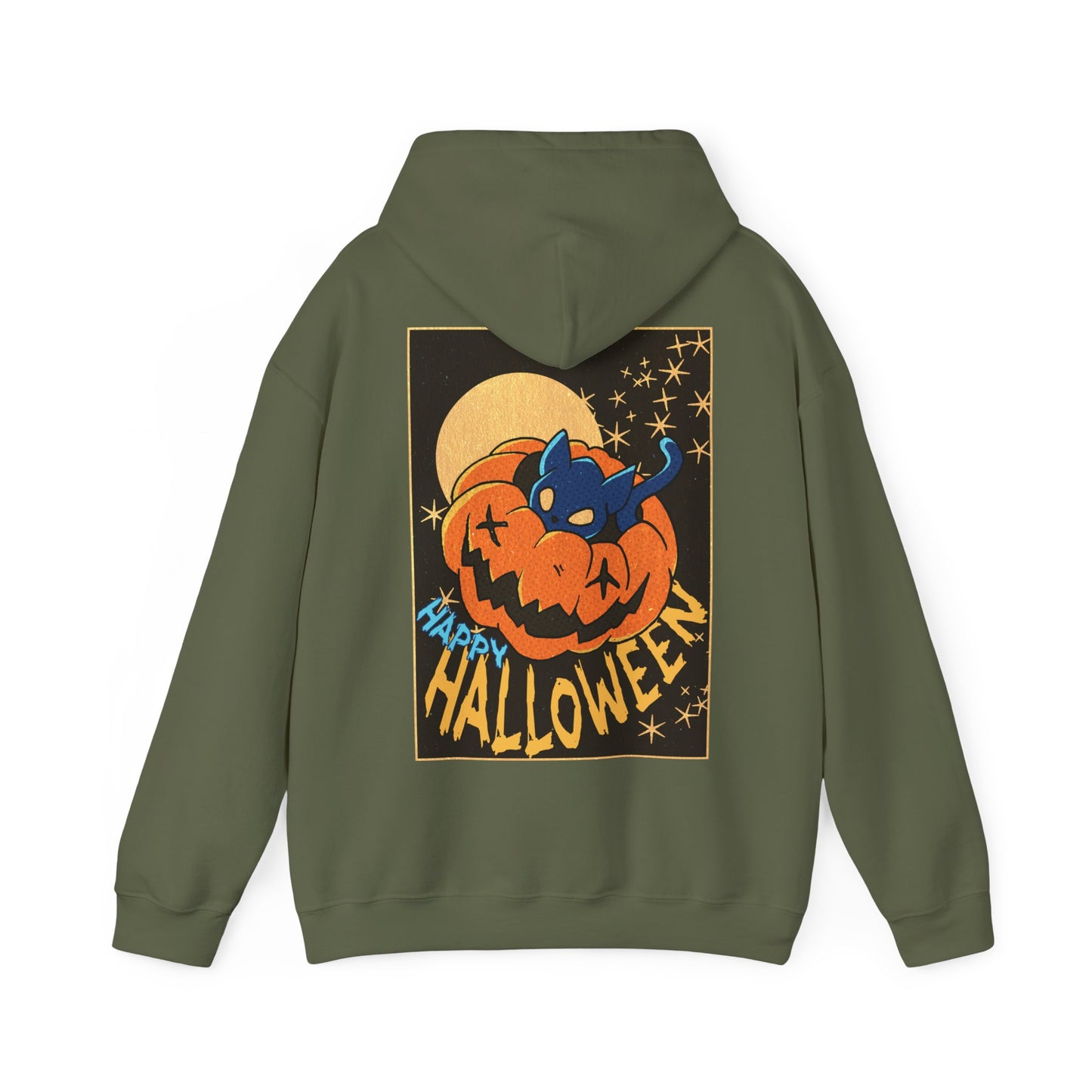 Sweat à capuche unisexe - Motif « Kitty Pumpkin » 