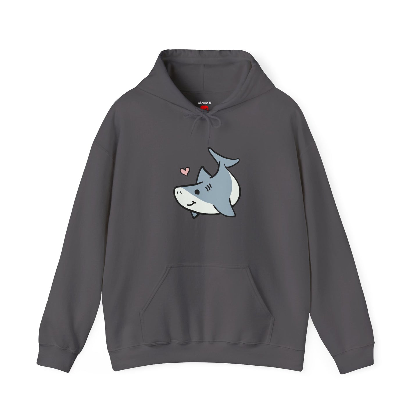 Sweat à capuche unisexe - Love Shark - Aliquos 