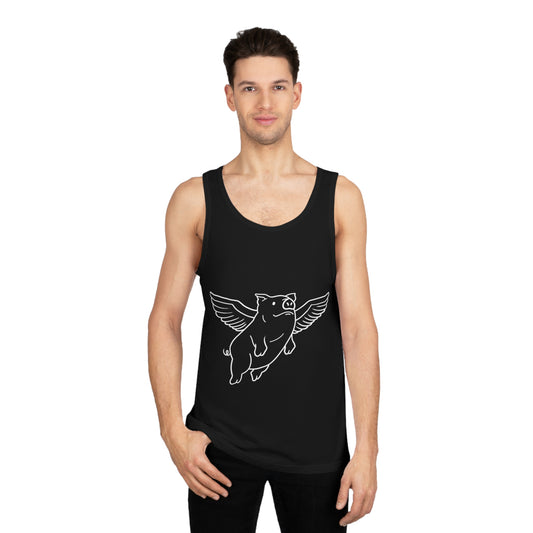 Flying Piggy Unisex Softstyle Tank Top - ALIQUOS
