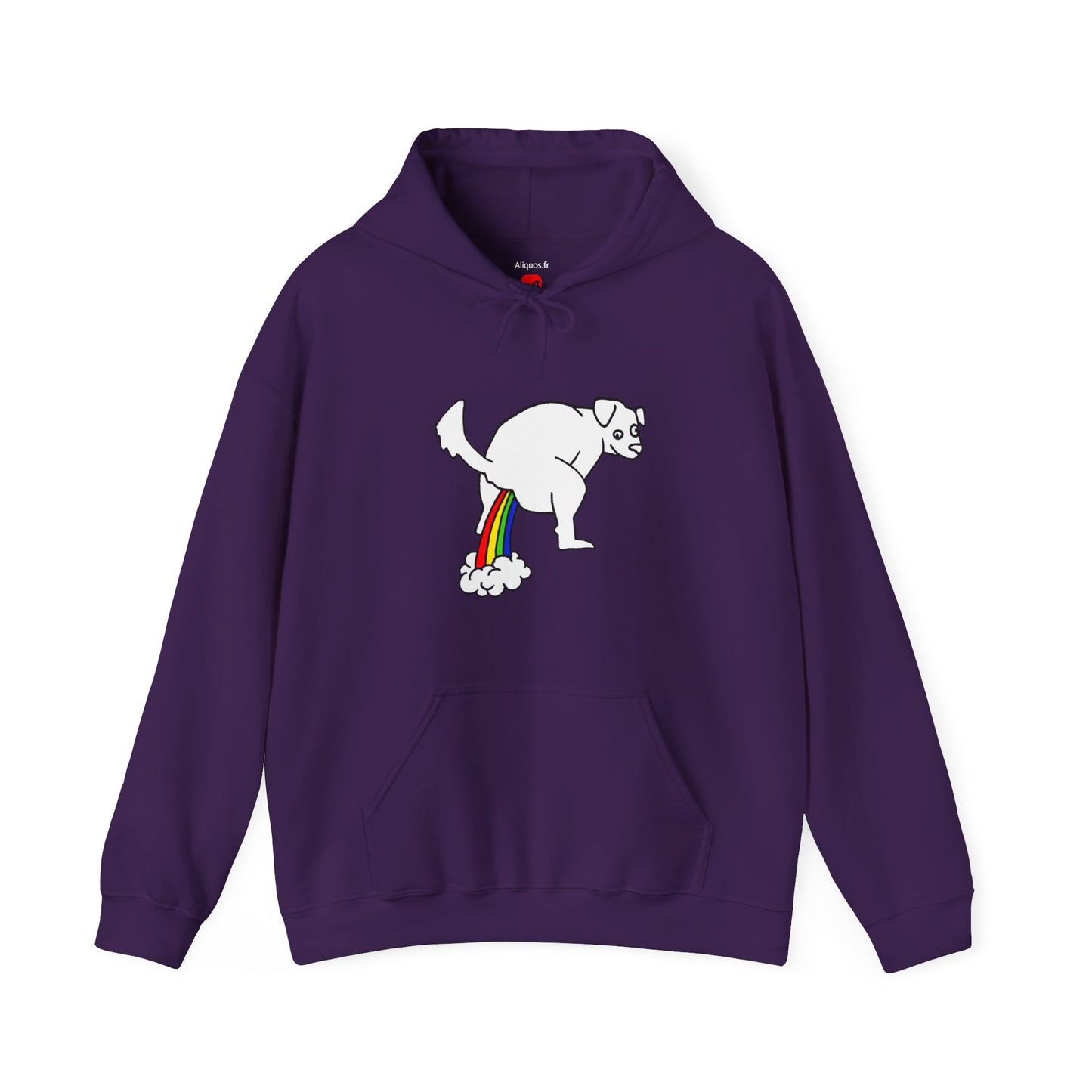 Unisex Hooded Sweatshirt -  Doggy Rainbow Factory - ALIQUOS
