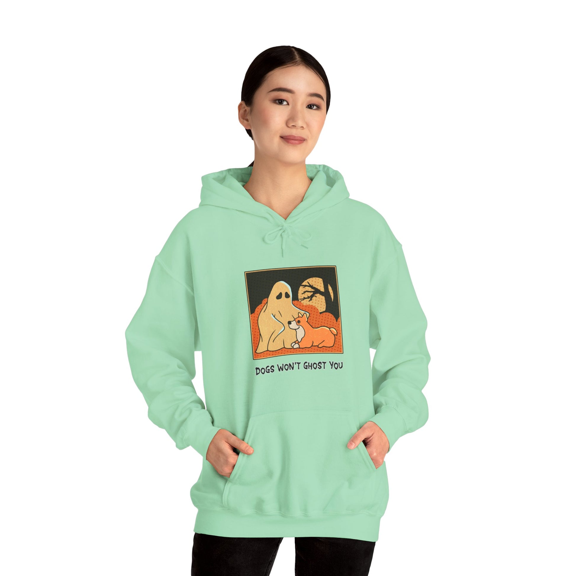 Unisex Hooded Sweatshirt -  'Dogs Won't Ghost You' - ALIQUOS