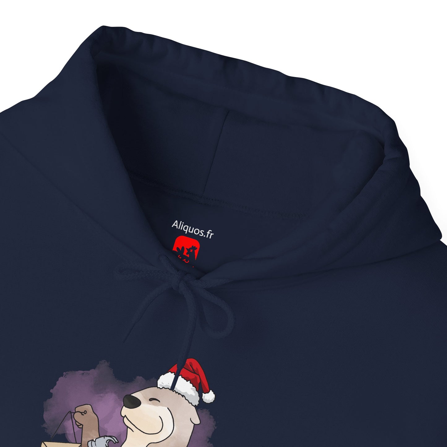 Sweat à capuche unisexe - Loutre de Noël 14 