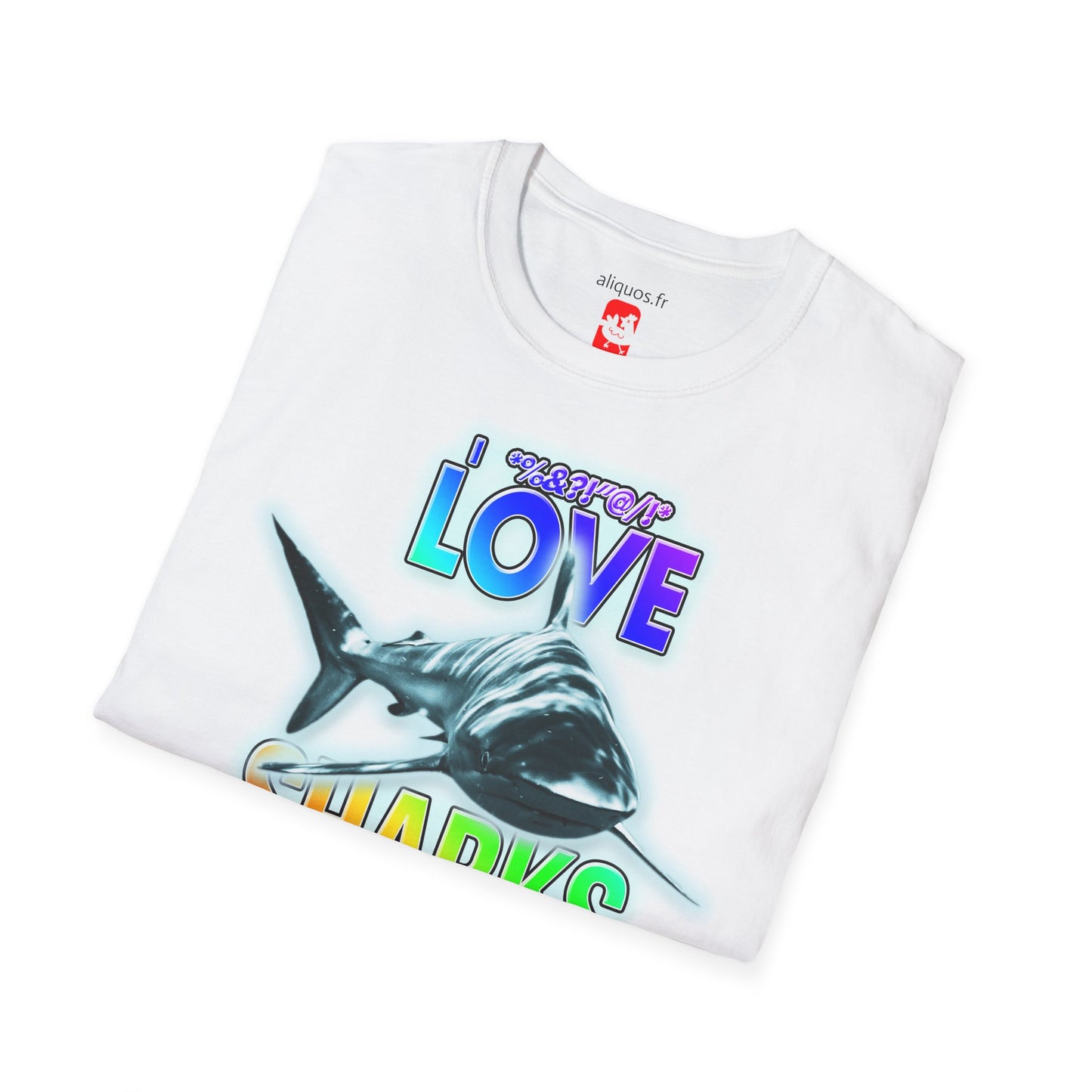 T-shirt unisexe - J'adore les requins - Aliquos 