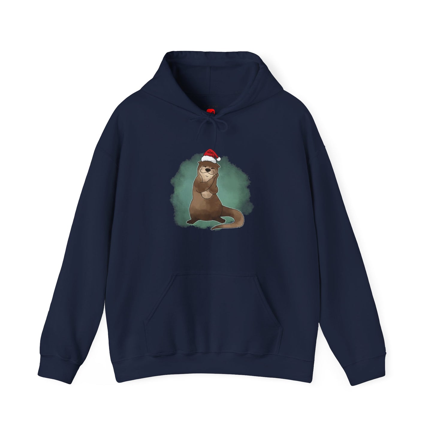 Sweat à capuche unisexe - Loutre de Noël 13 