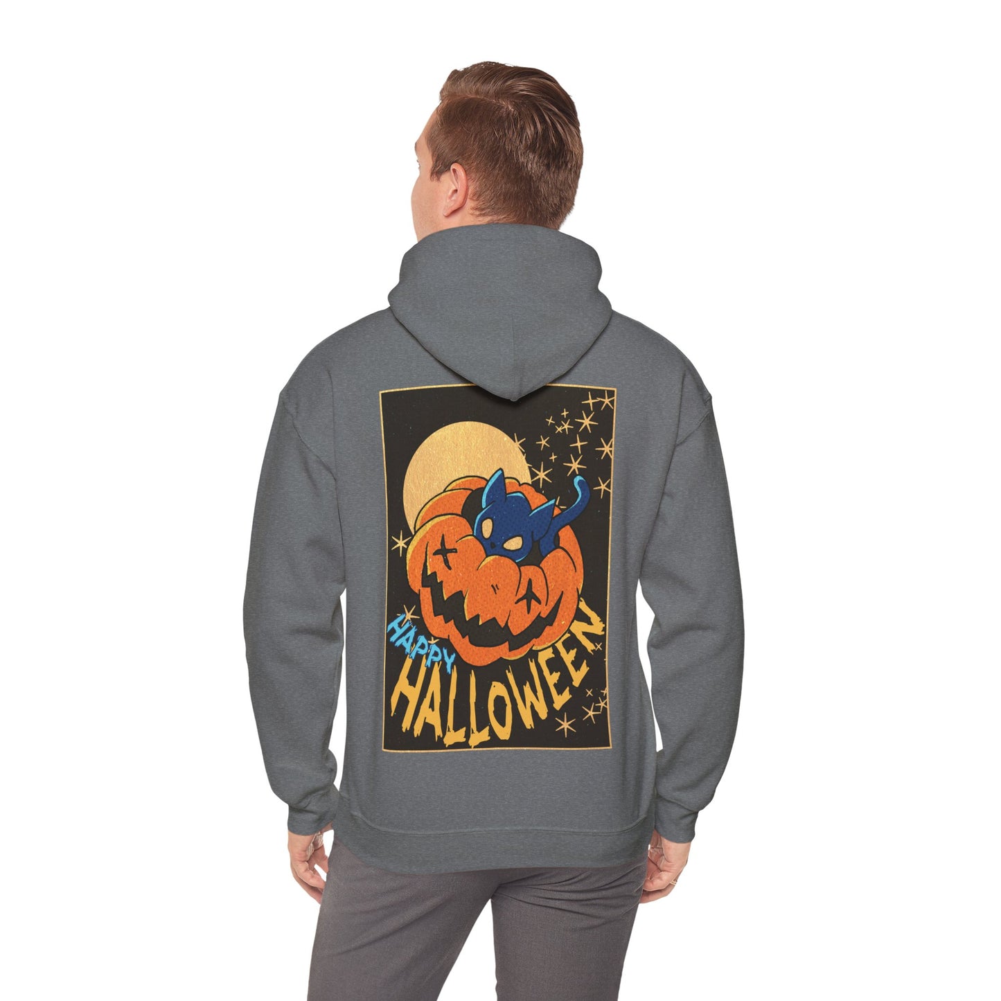 Sweat à capuche unisexe - Motif « Kitty Pumpkin » 