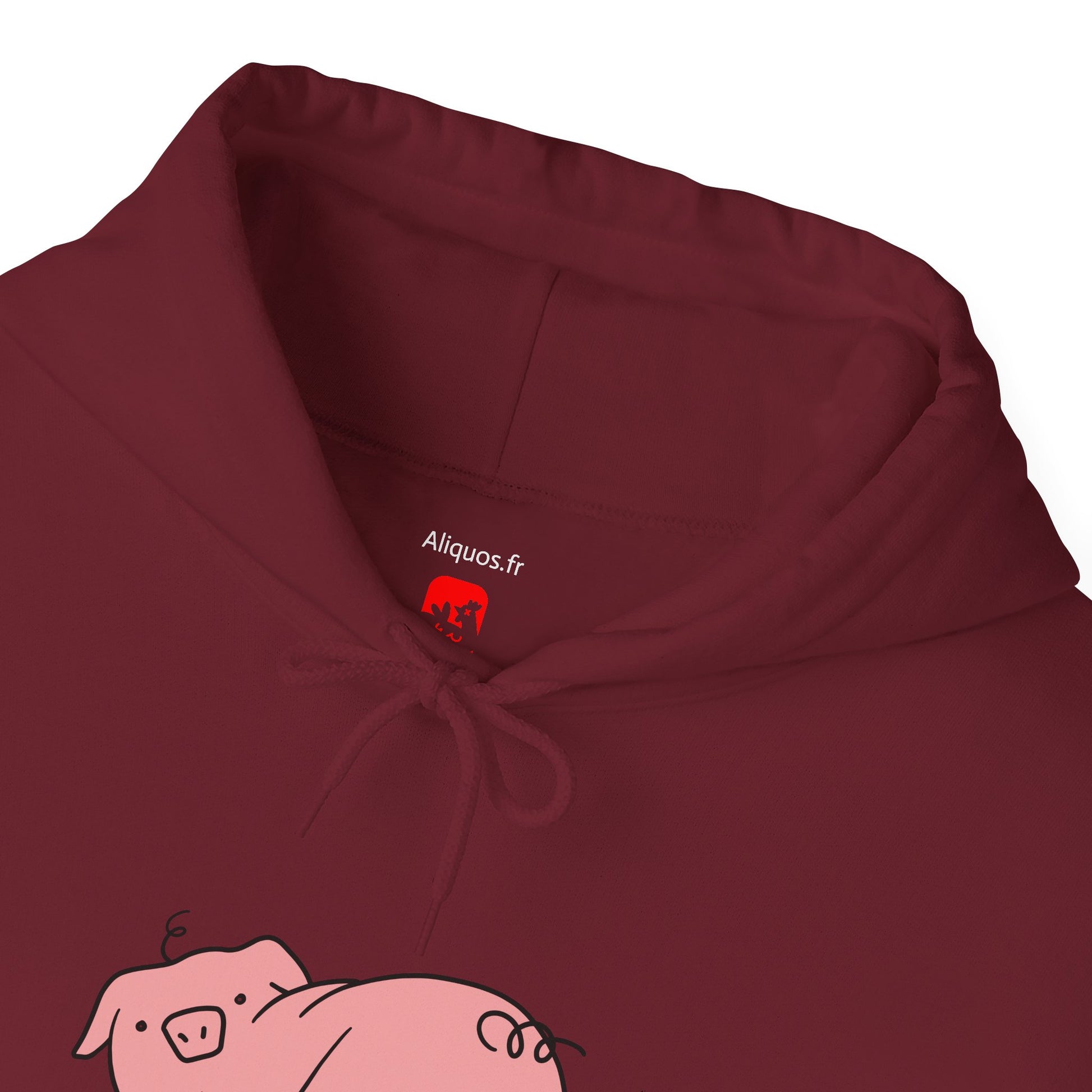 Piggy Rear Unisex Hooded Sweatshirt - ALIQUOS