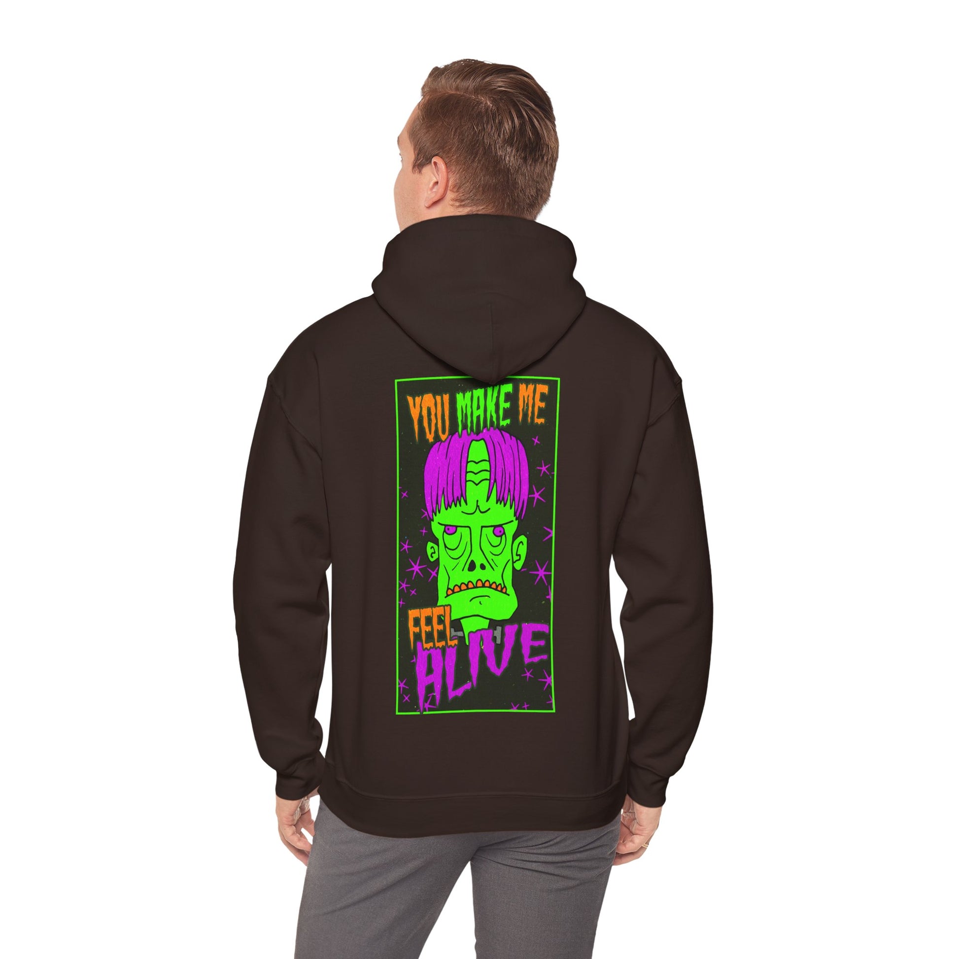 Unisex Hooded Sweatshirt - Frankenstein Monster Design - ALIQUOS