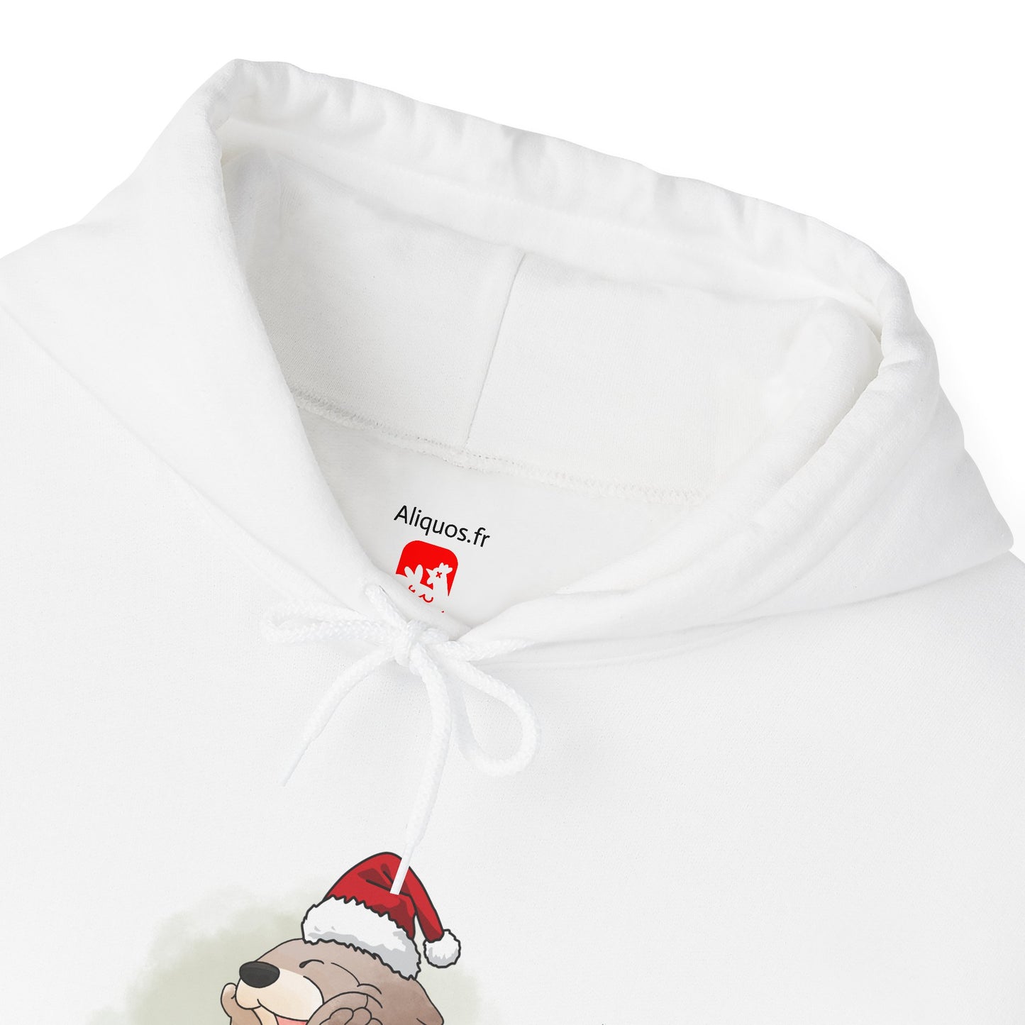 Sweat à capuche unisexe - Loutre de Noël 7 