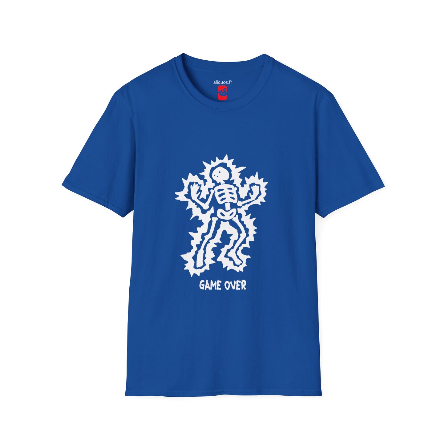 Unisex Tee - Halloween Skeleton 'Game Over' Design - ALIQUOS