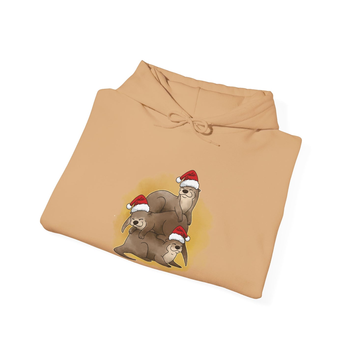 Sweat à capuche unisexe - Loutre de Noël 12 