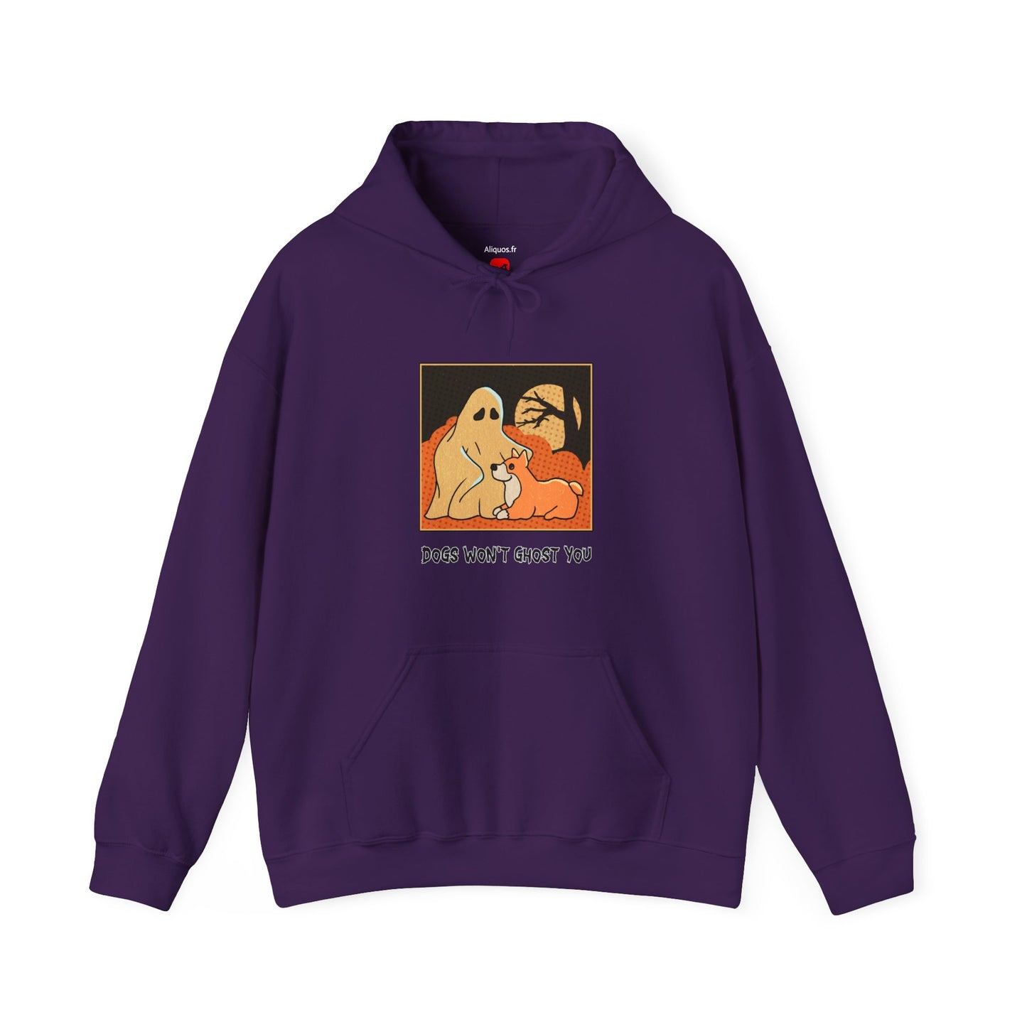 Unisex Hooded Sweatshirt -  'Dogs Won't Ghost You' - ALIQUOS