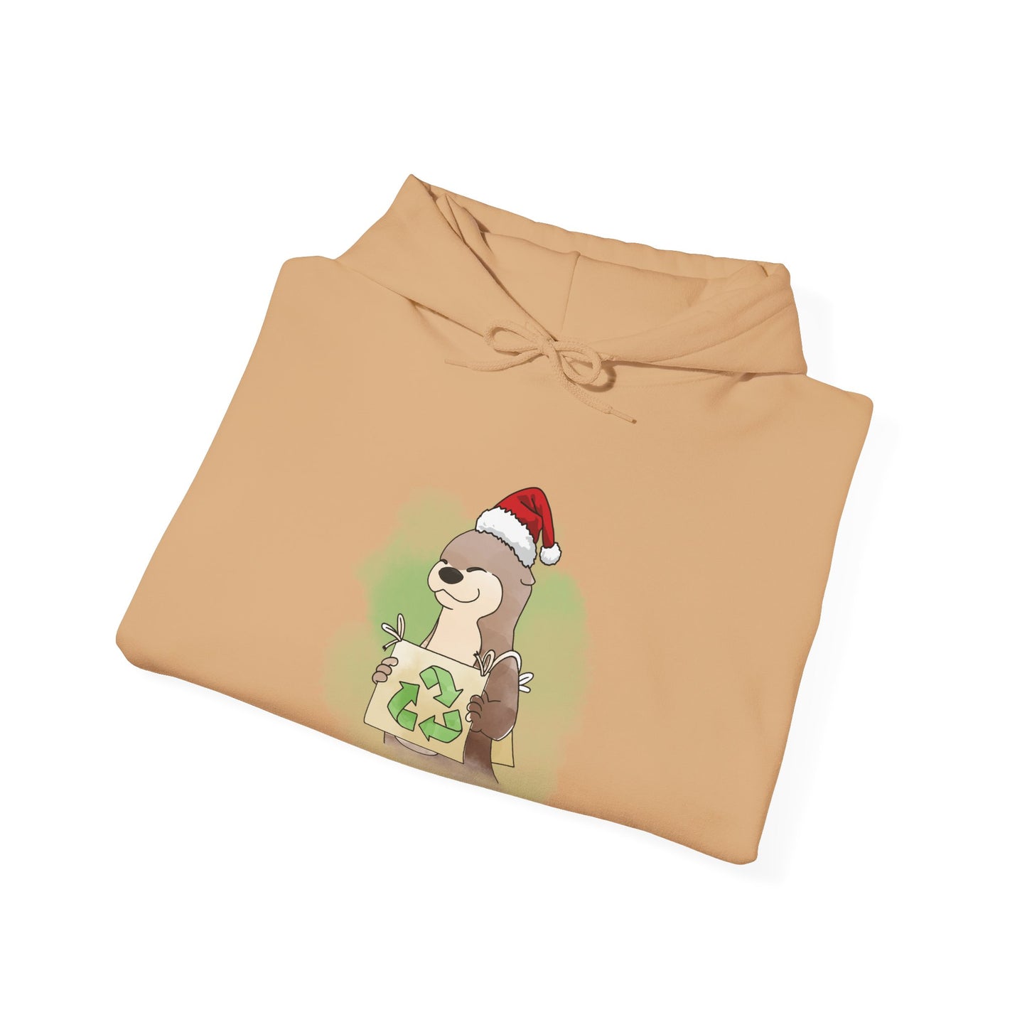 Sweat à capuche unisexe - Loutre de Noël 5 