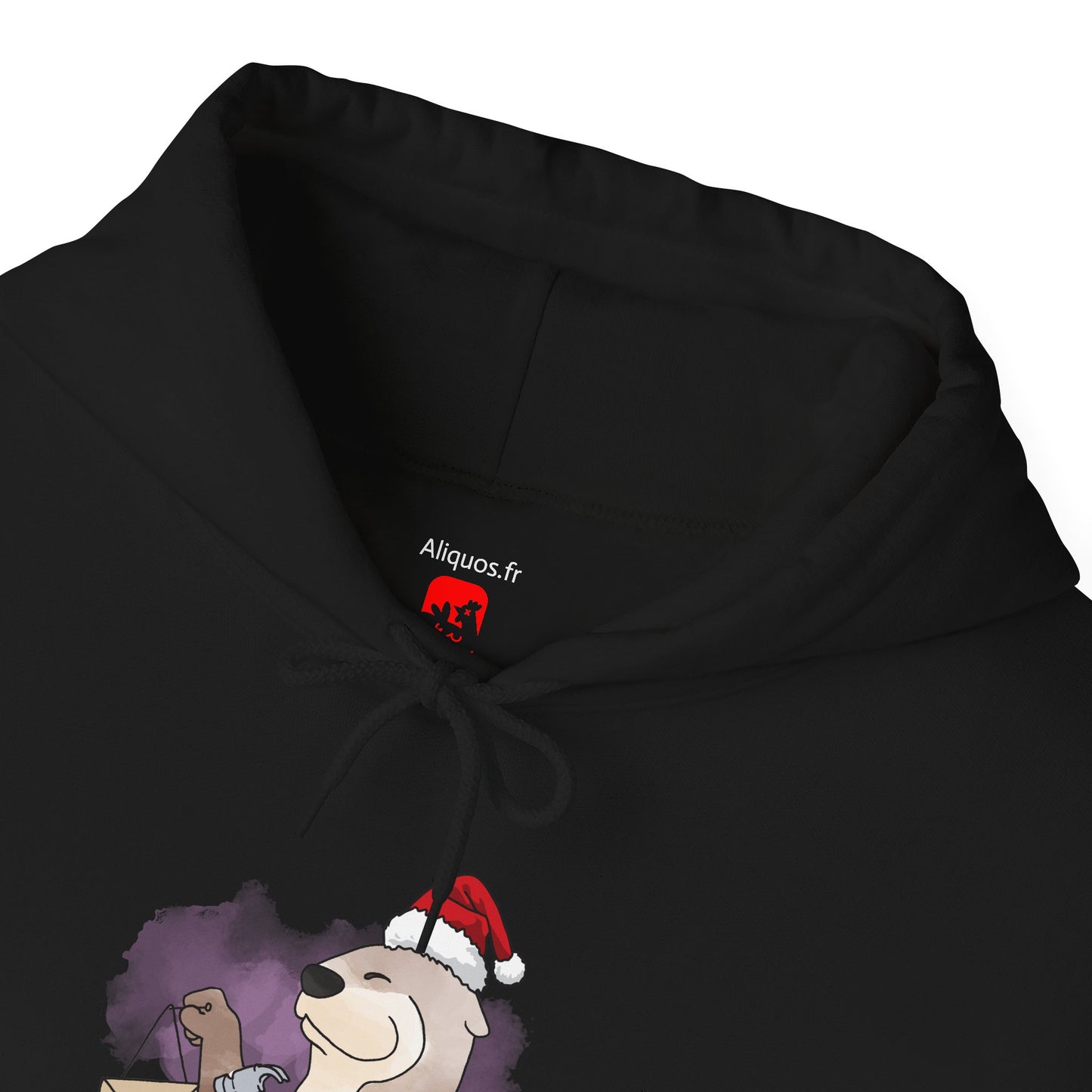 Sweat à capuche unisexe - Loutre de Noël 14 