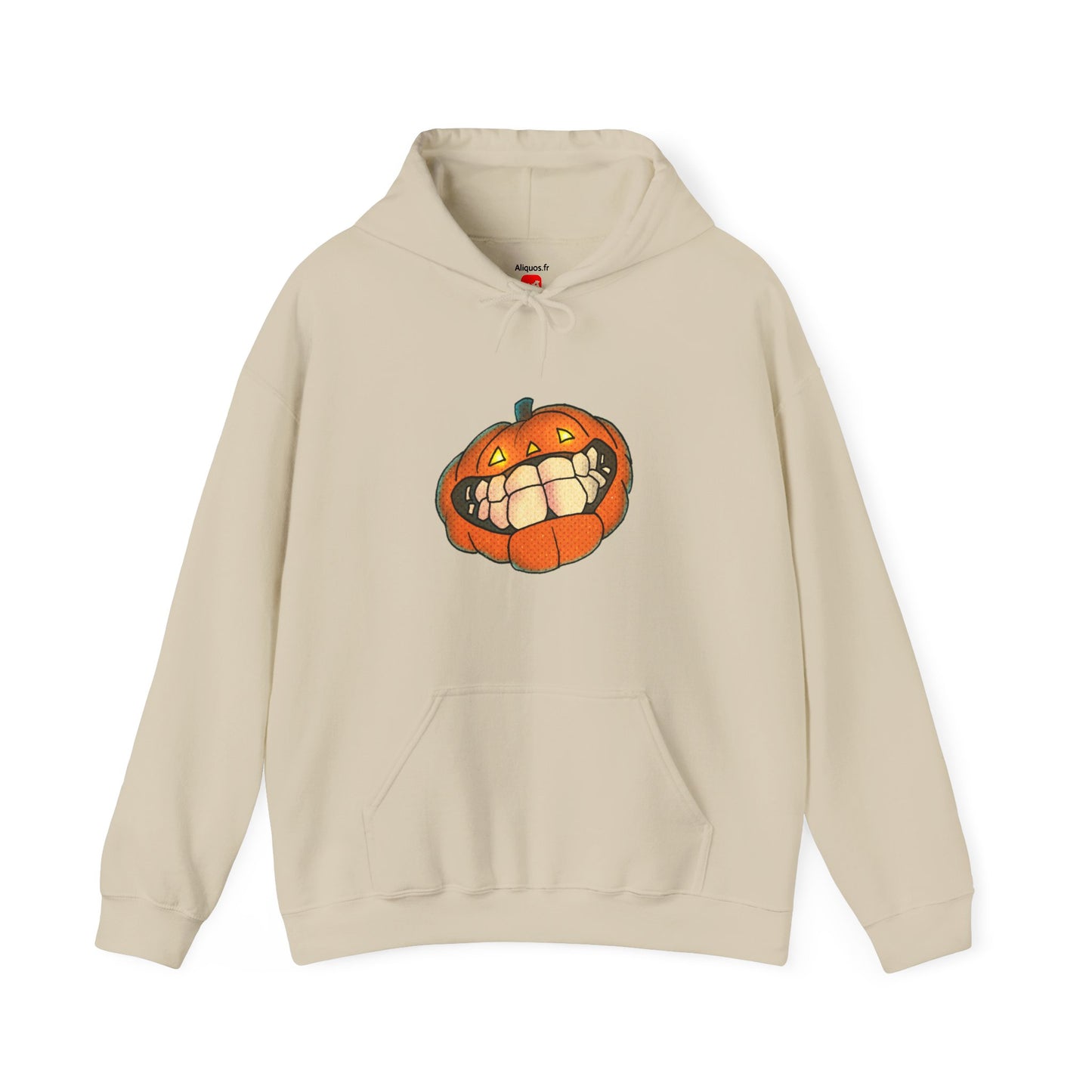 Sweat à capuche unisexe - Motif « citrouille souriante » 