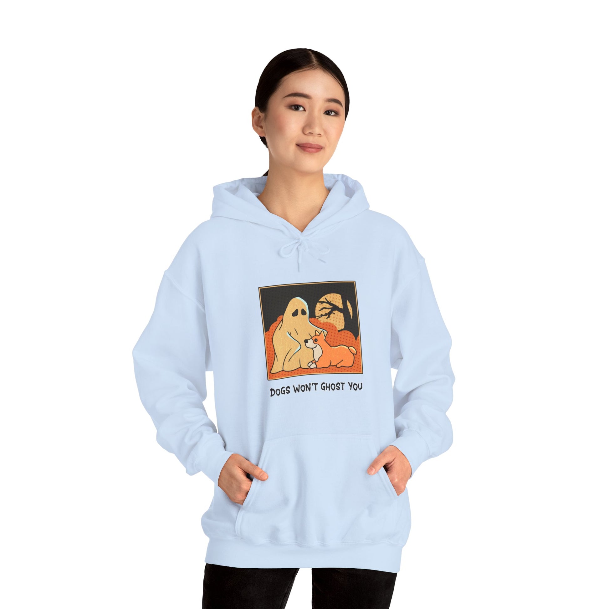 Unisex Hooded Sweatshirt -  'Dogs Won't Ghost You' - ALIQUOS