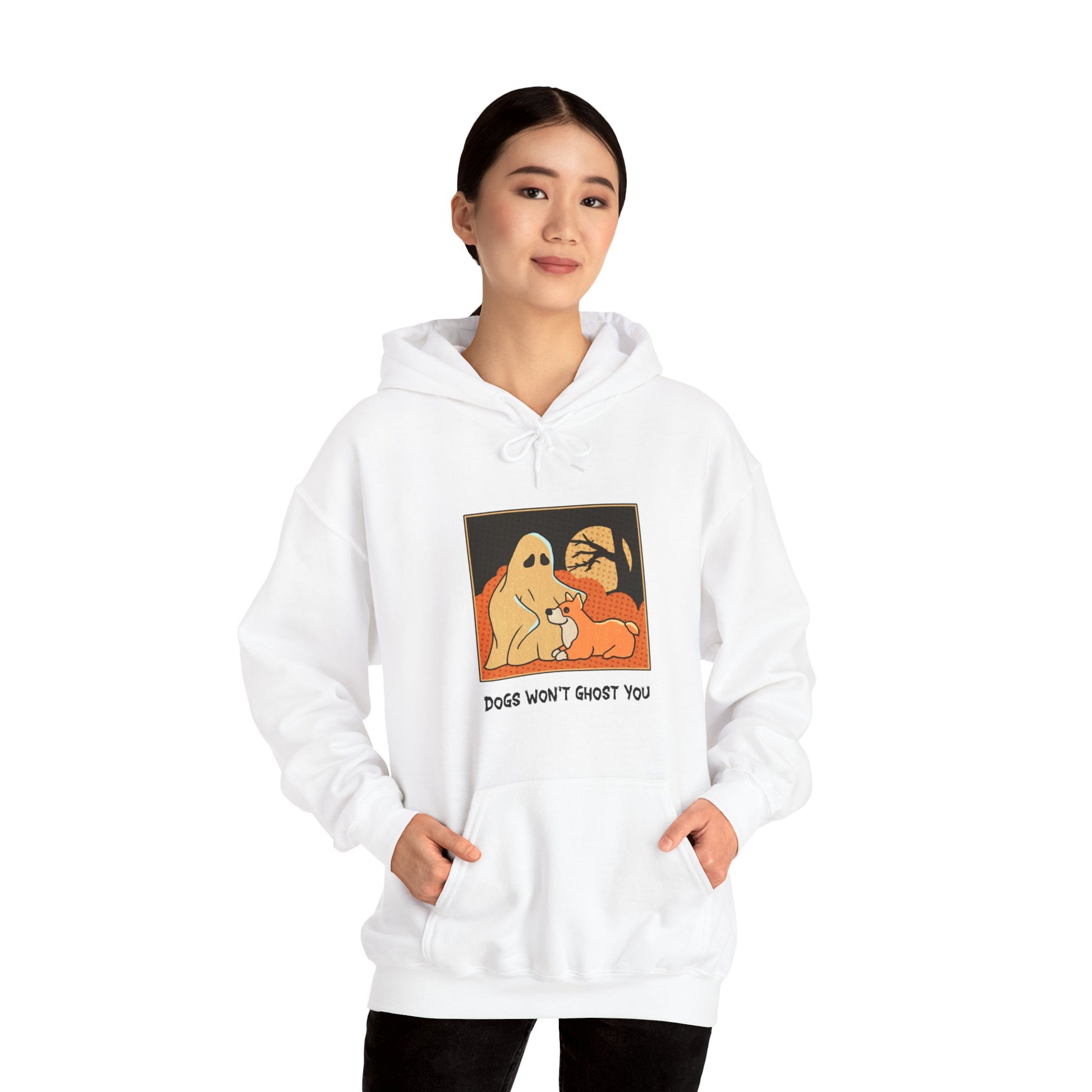 Unisex Hooded Sweatshirt -  'Dogs Won't Ghost You' - ALIQUOS