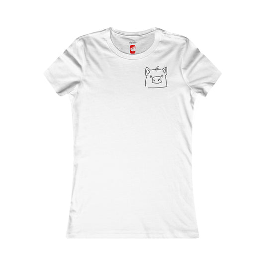 Piggy Face Women's fitted Tee - ALIQUOS