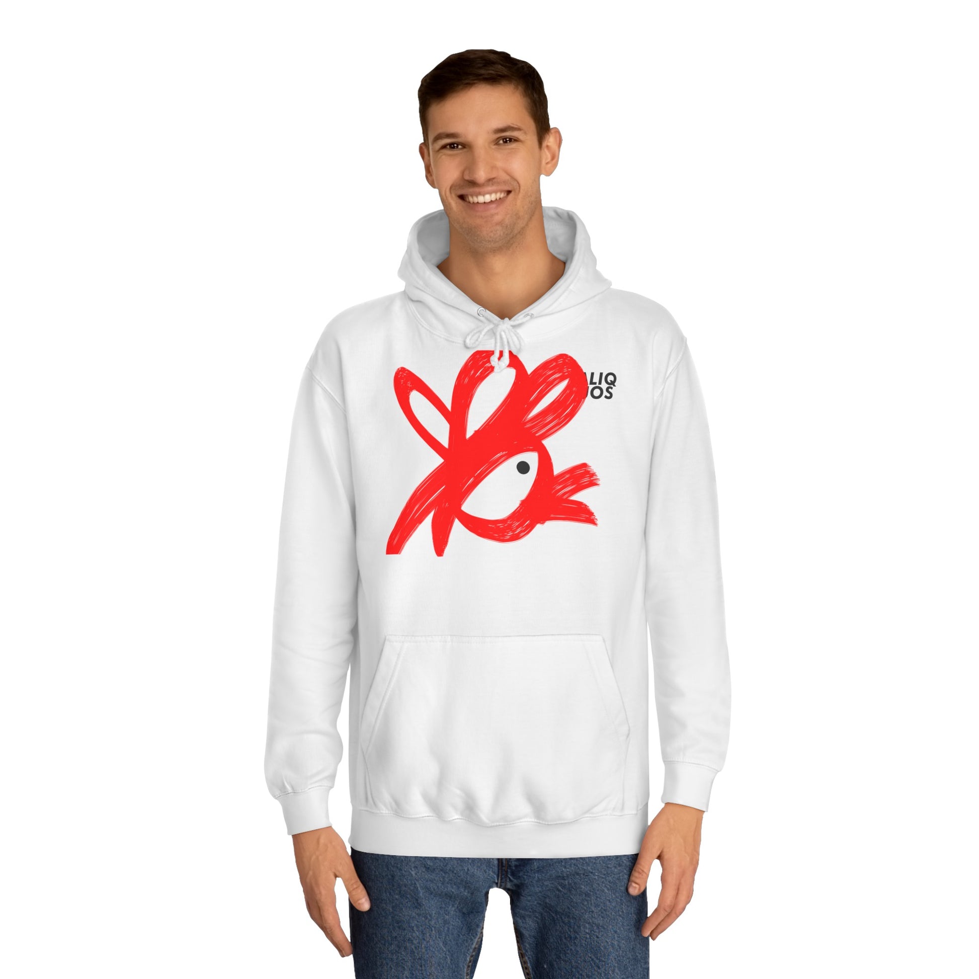 Unisex College Hoodie Painted Chicken - ALIQUOS