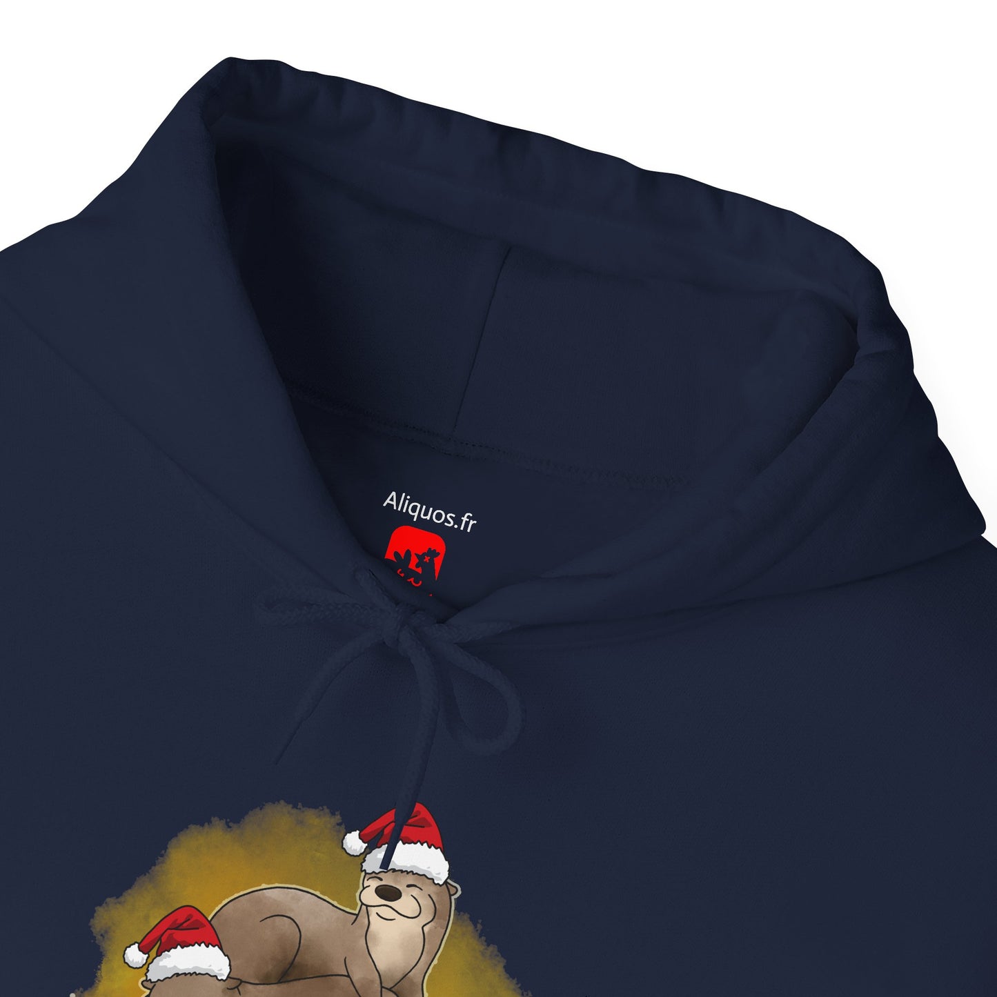 Sweat à capuche unisexe - Loutre de Noël 12 