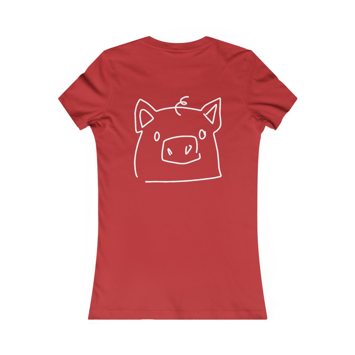 Piggy Face Women's fitted Tee - ALIQUOS