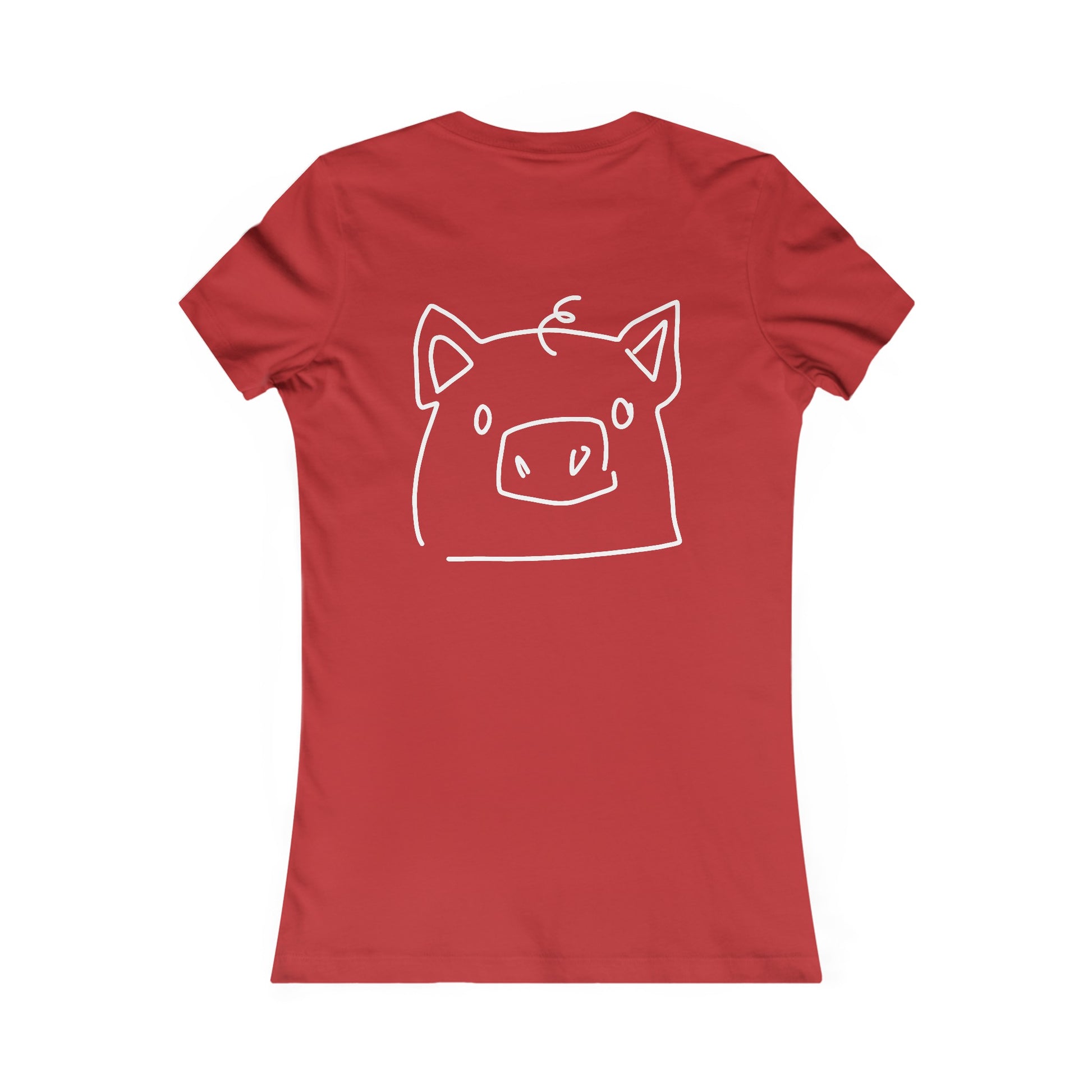Piggy Face Women's fitted Tee - ALIQUOS