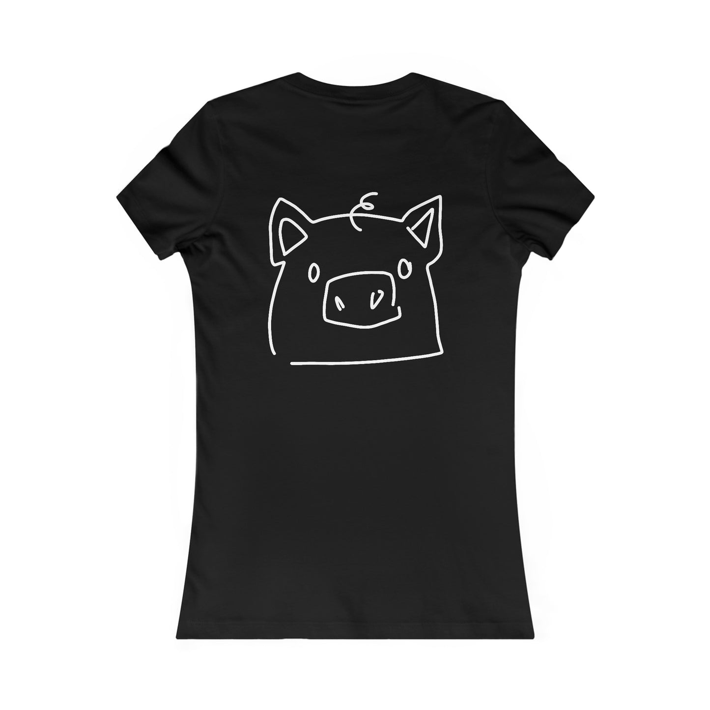 Piggy Face Women's fitted Tee - ALIQUOS