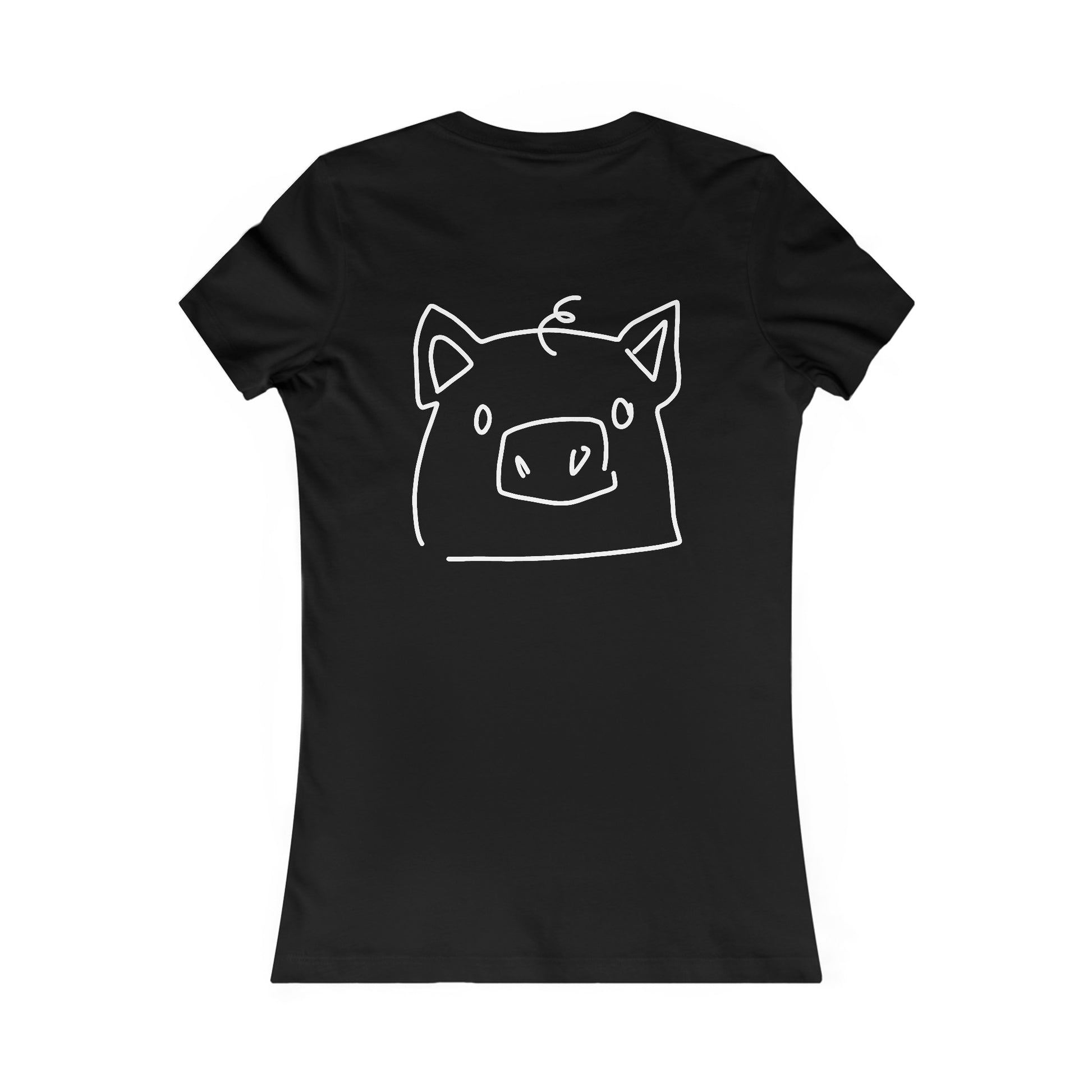 Piggy Face Women's fitted Tee - ALIQUOS